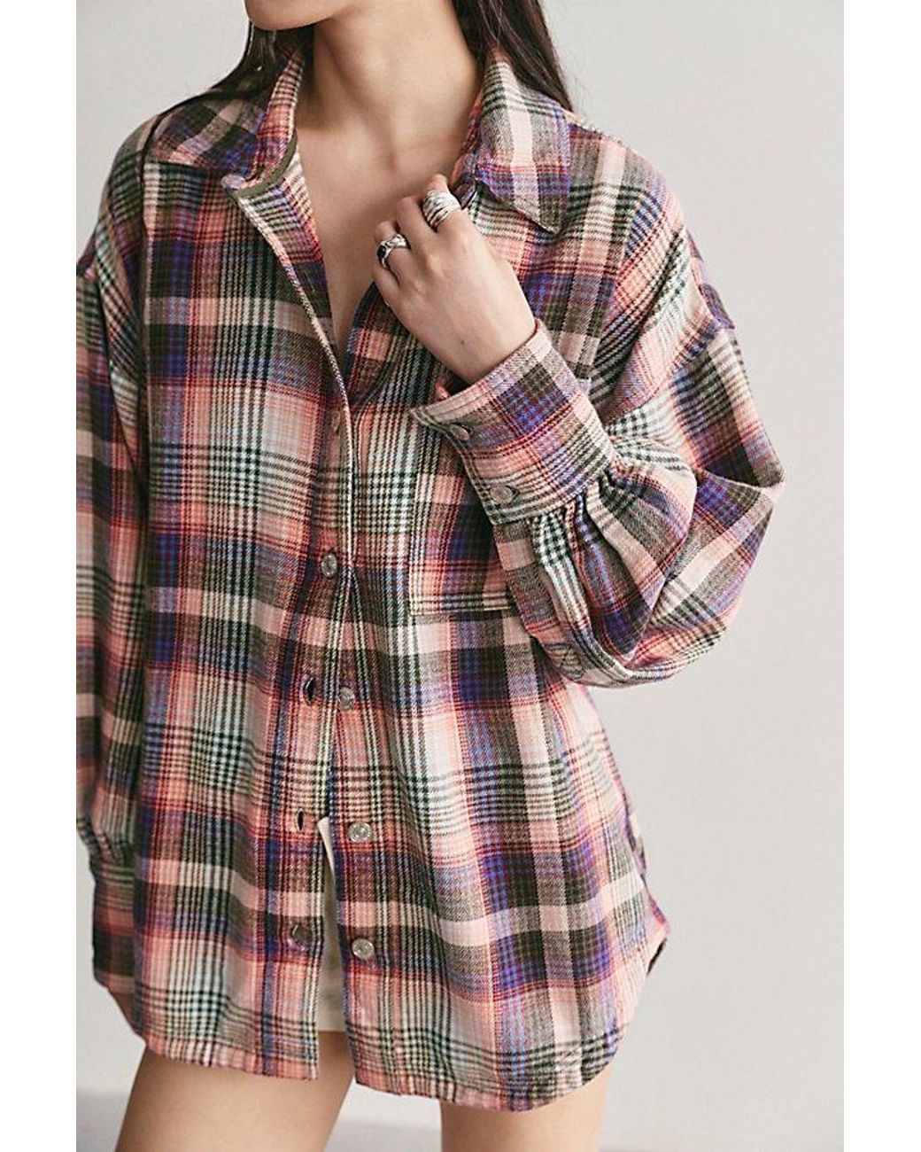 Free People Multicolor Ashley Plaid Shirt