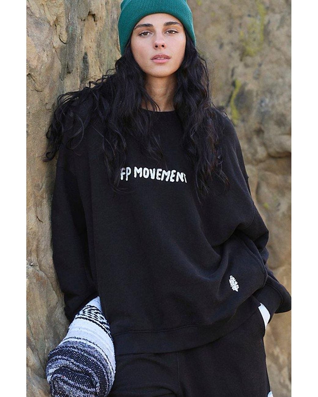 Fp Movement Blue All Star Embroidered Pullover