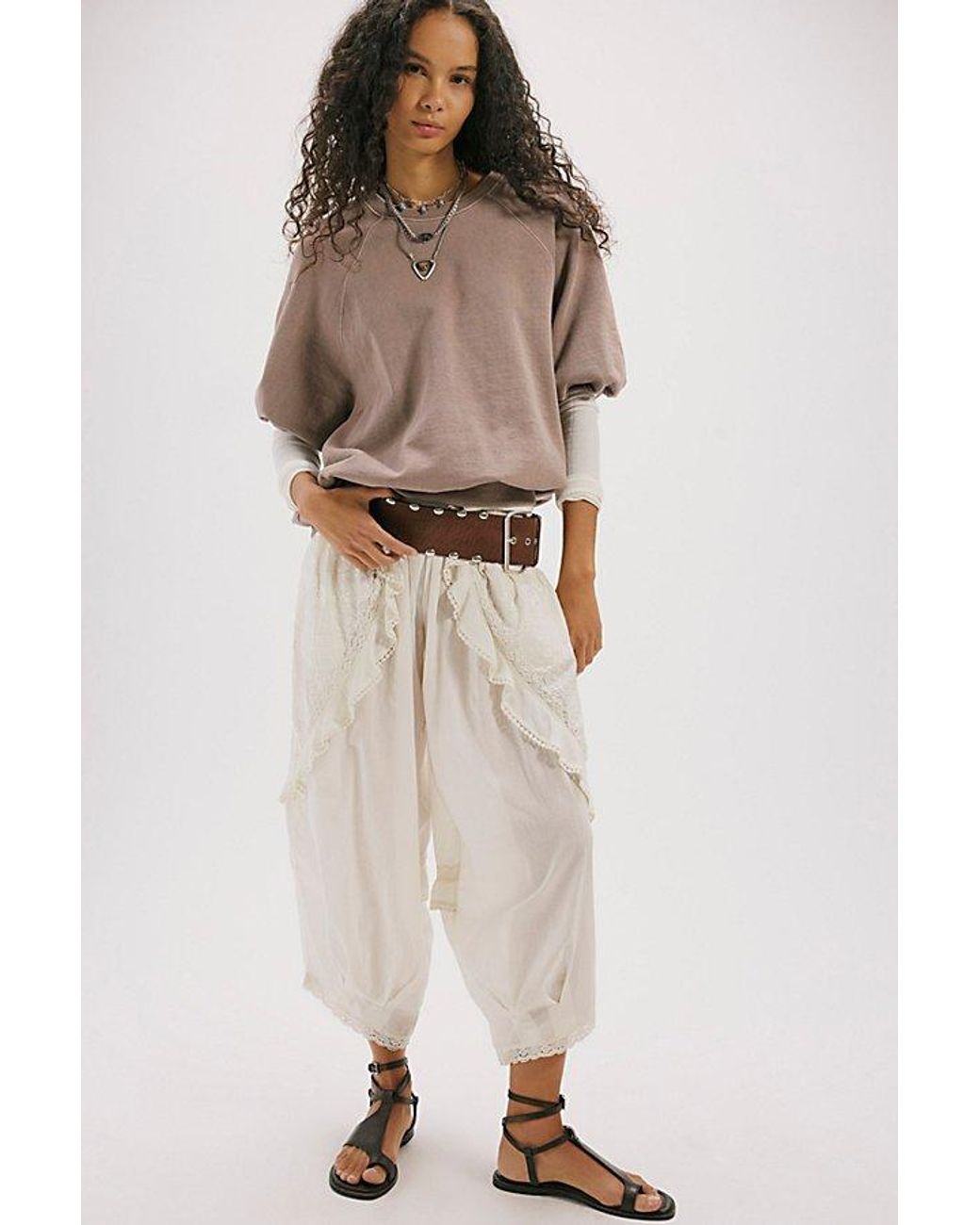 Free People Brown Better On Sweatshirt