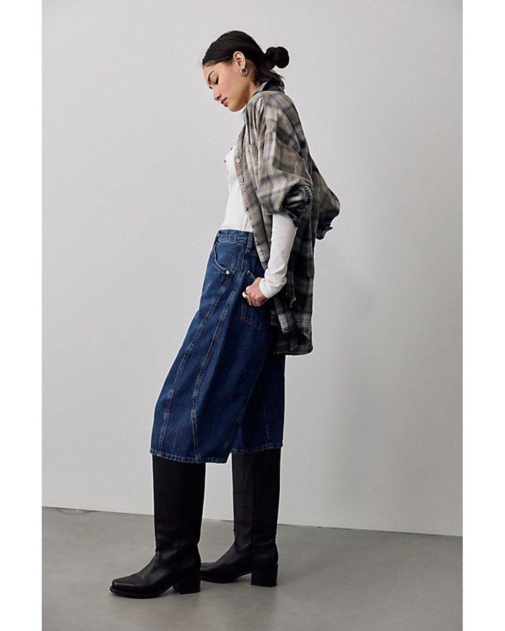 Free People Blue Jax Articulated Cropped Jeans