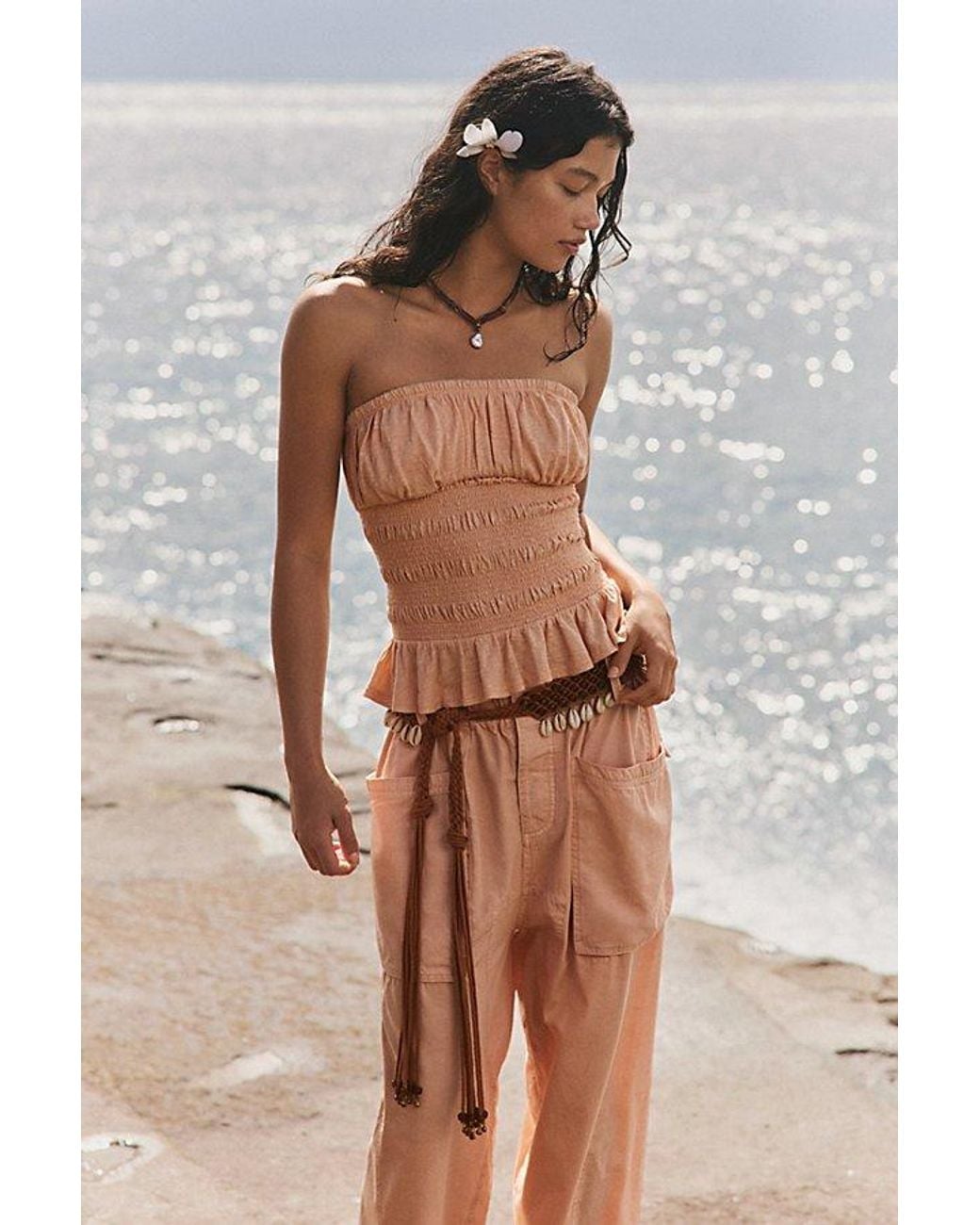 Free People Brown Seaswept Wrap Belt