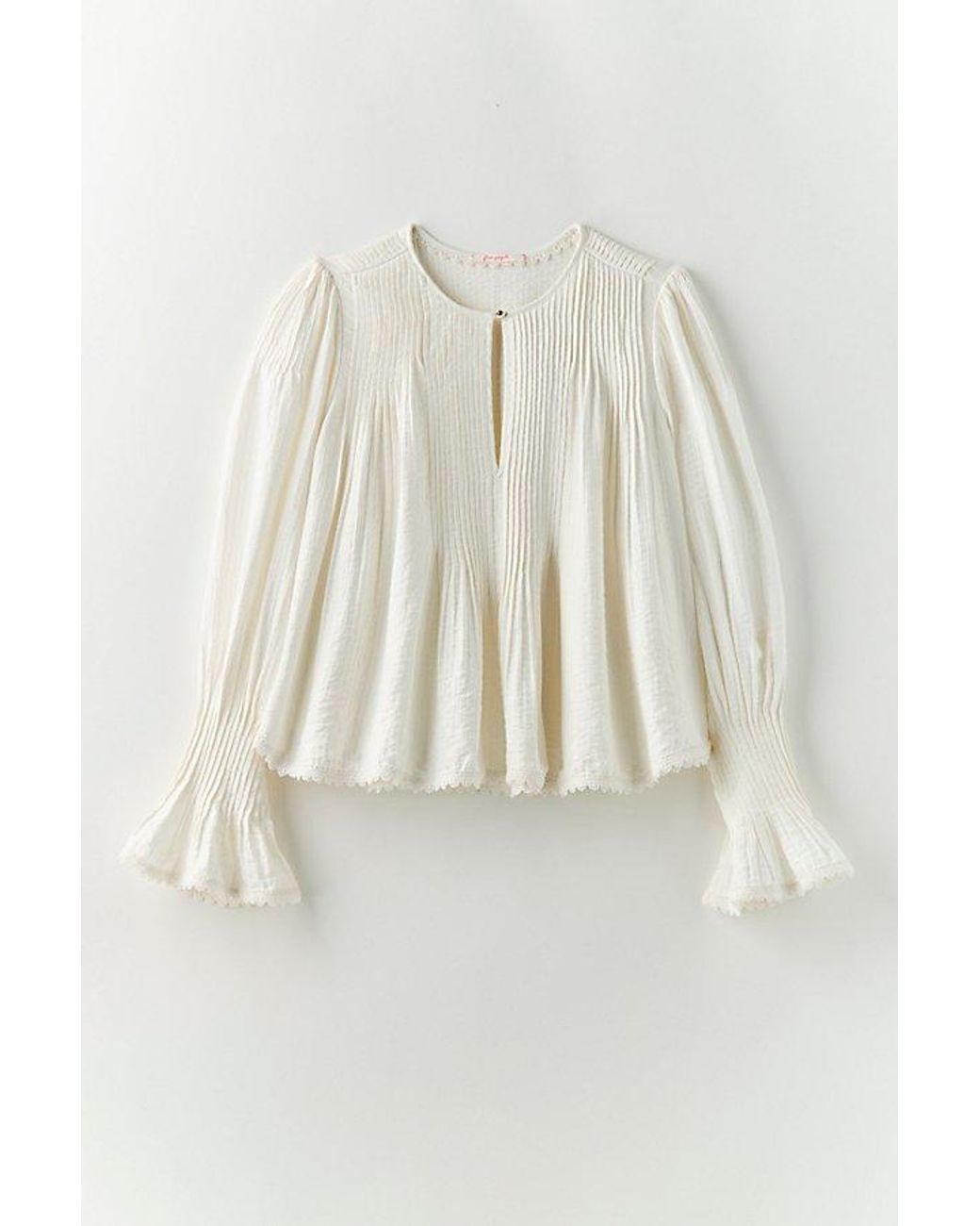 Free People Natural Thousand Pintucks Blouse