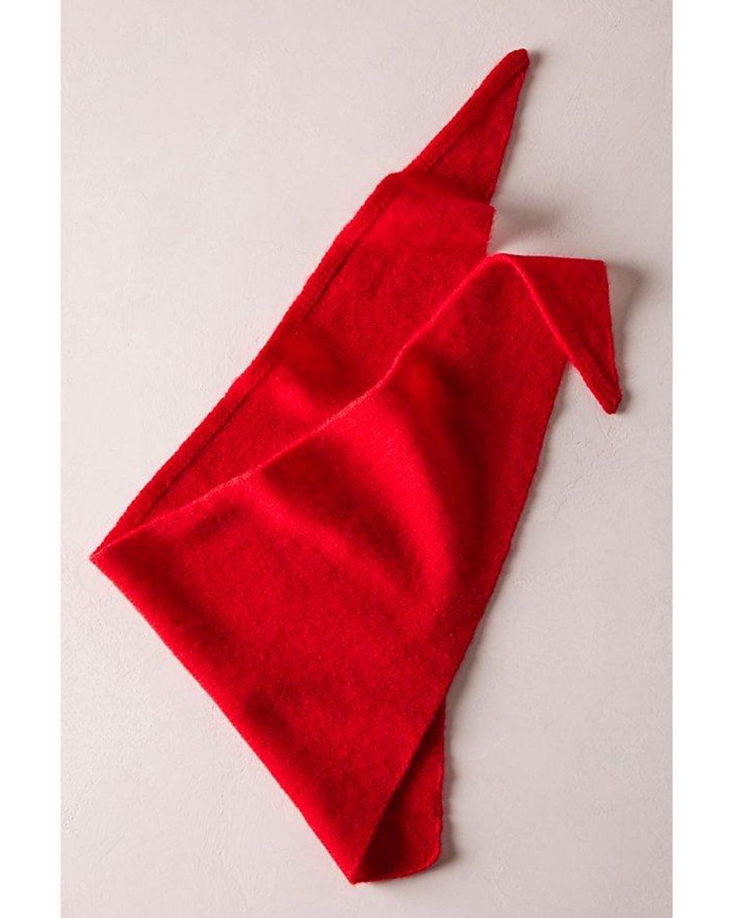 Free People Red Cashmere Triangle Scarf