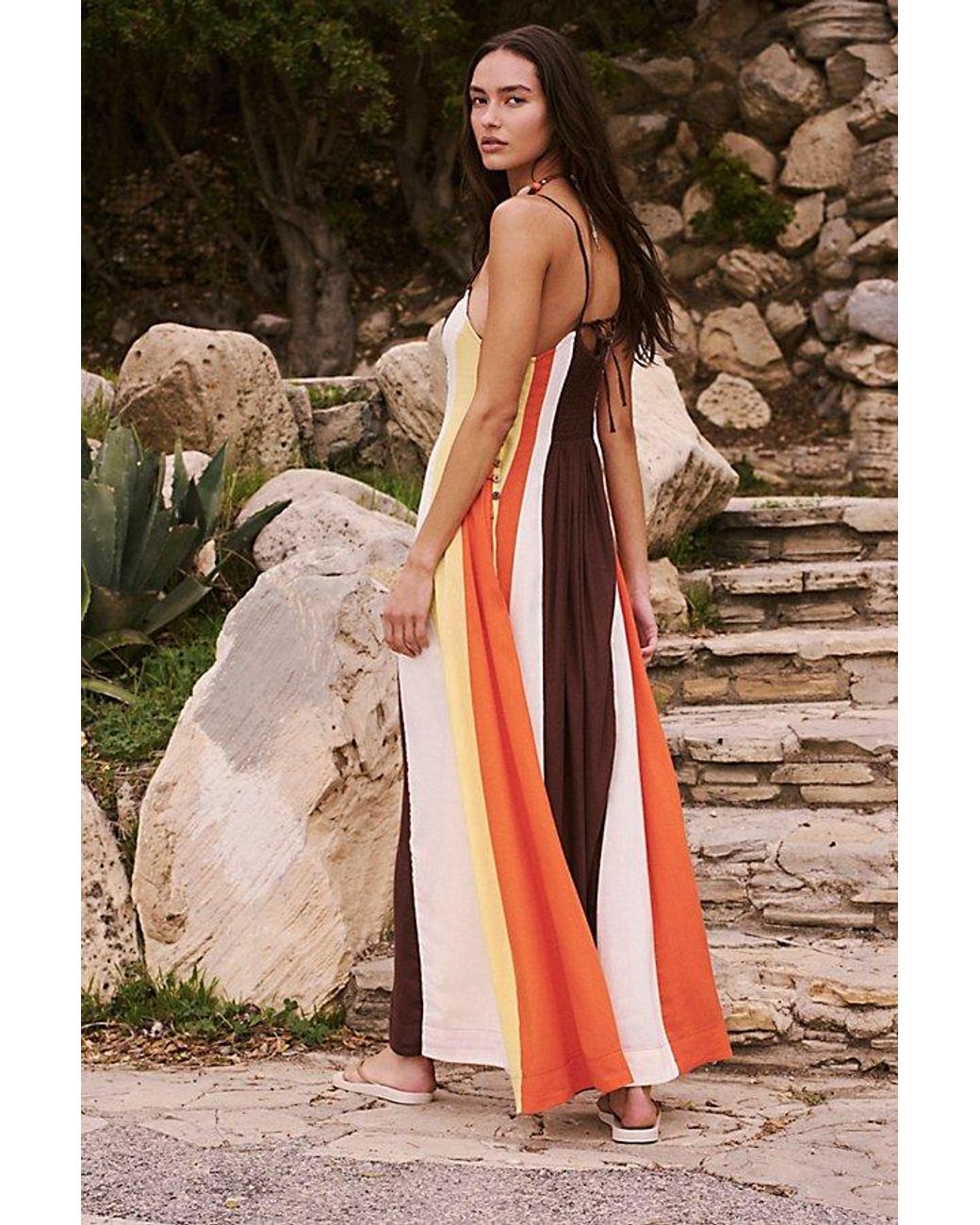 Free People Color Harmony Maxi Dress in Blue | Lyst