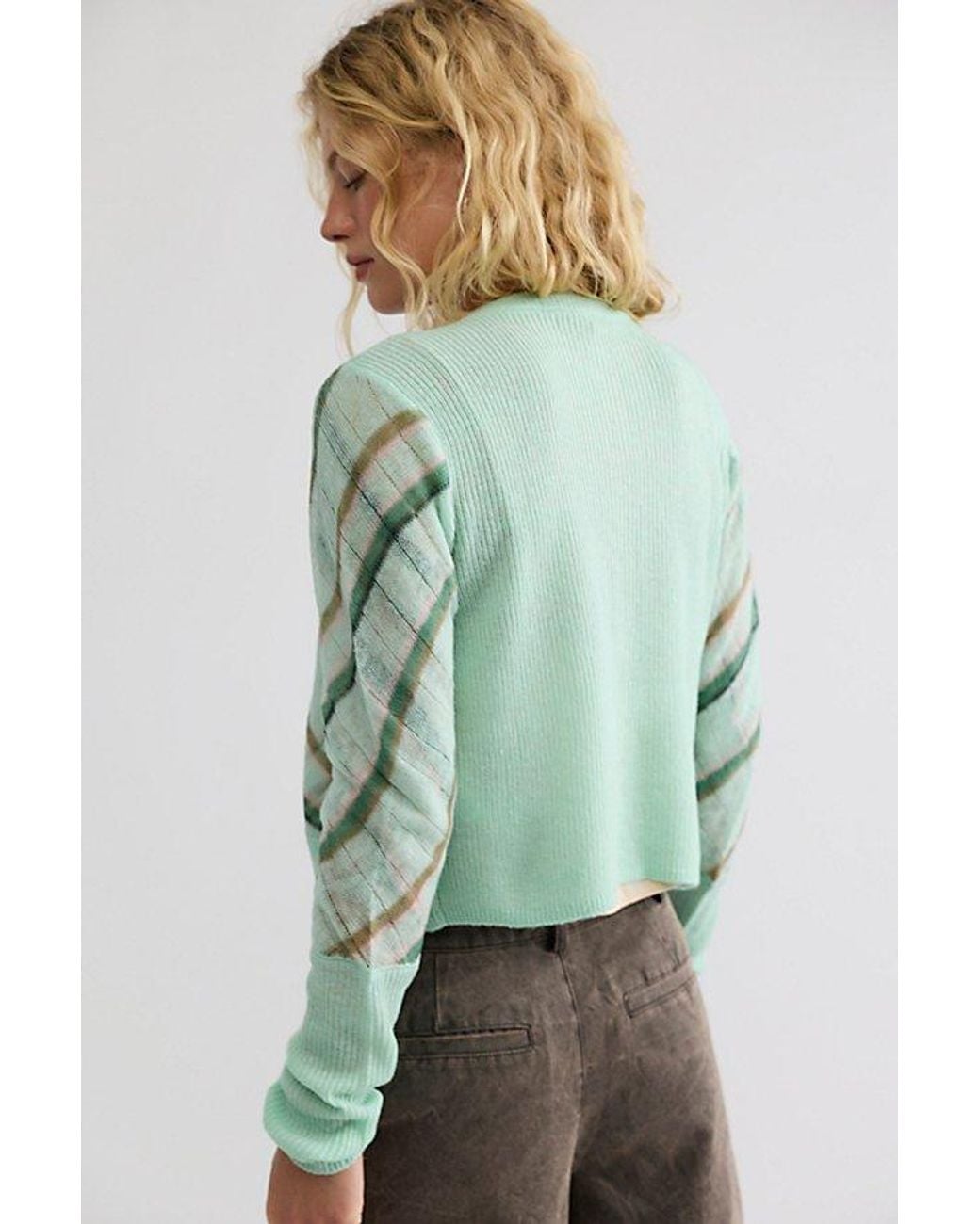 Free People Green Highland Mist Cardi