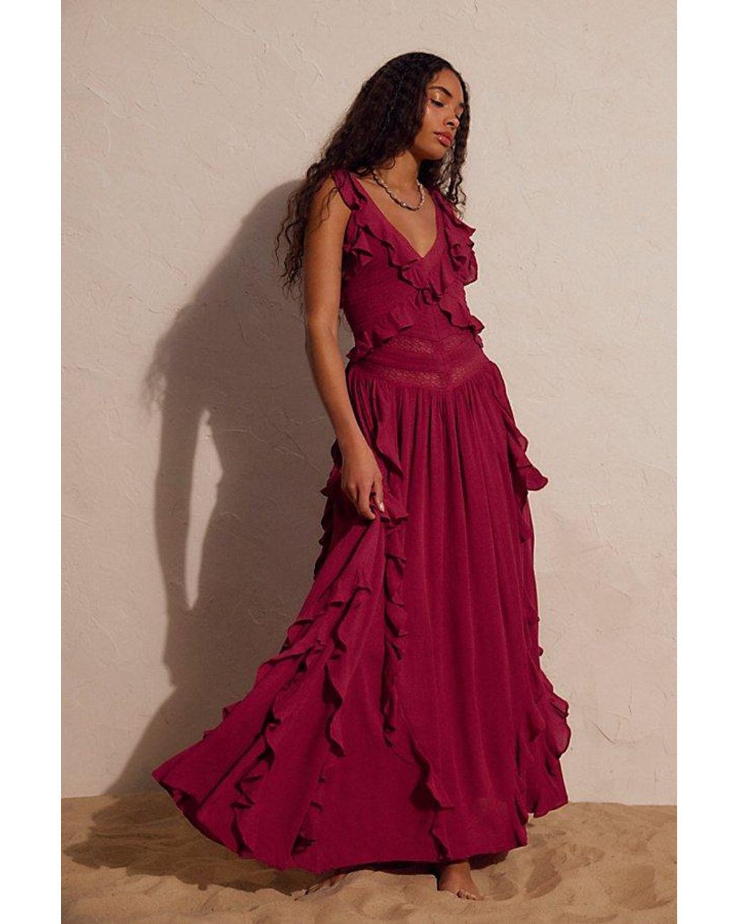 free-est Red Marsai Maxi Dress By