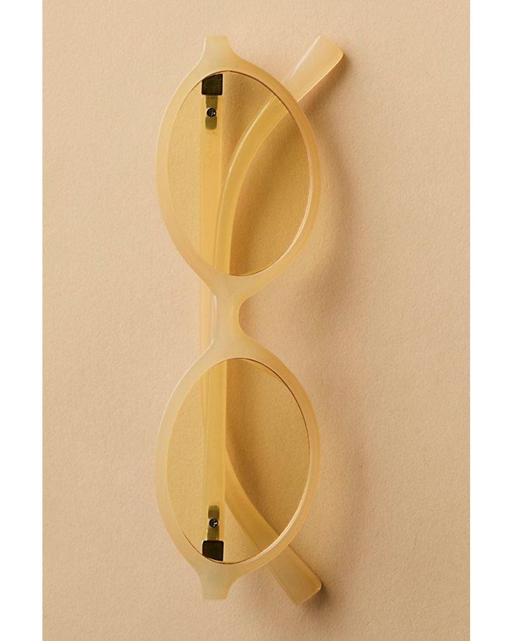 Free People Brown Oh Hello Rounded Oval Sunglasses