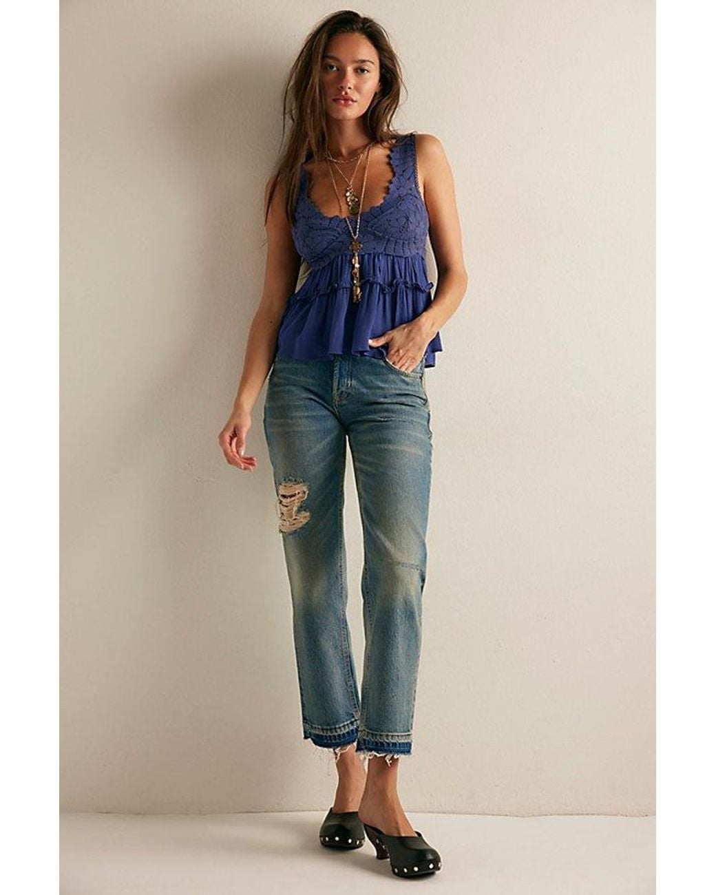 Intimately By Free People Blue Petal Party Shapeless Cami By