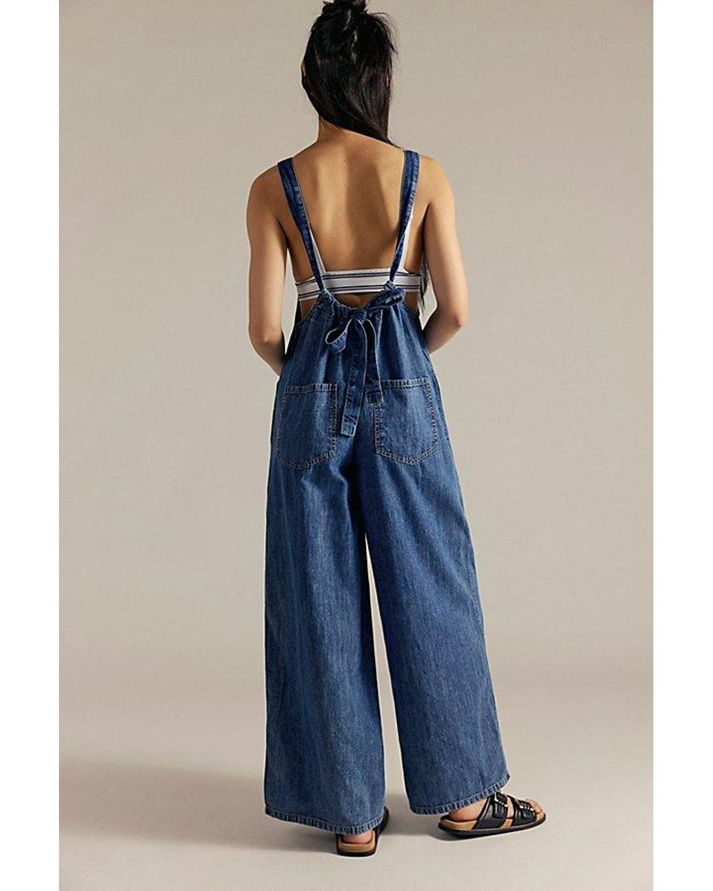 Free People Blue Freebird Jumpsuit