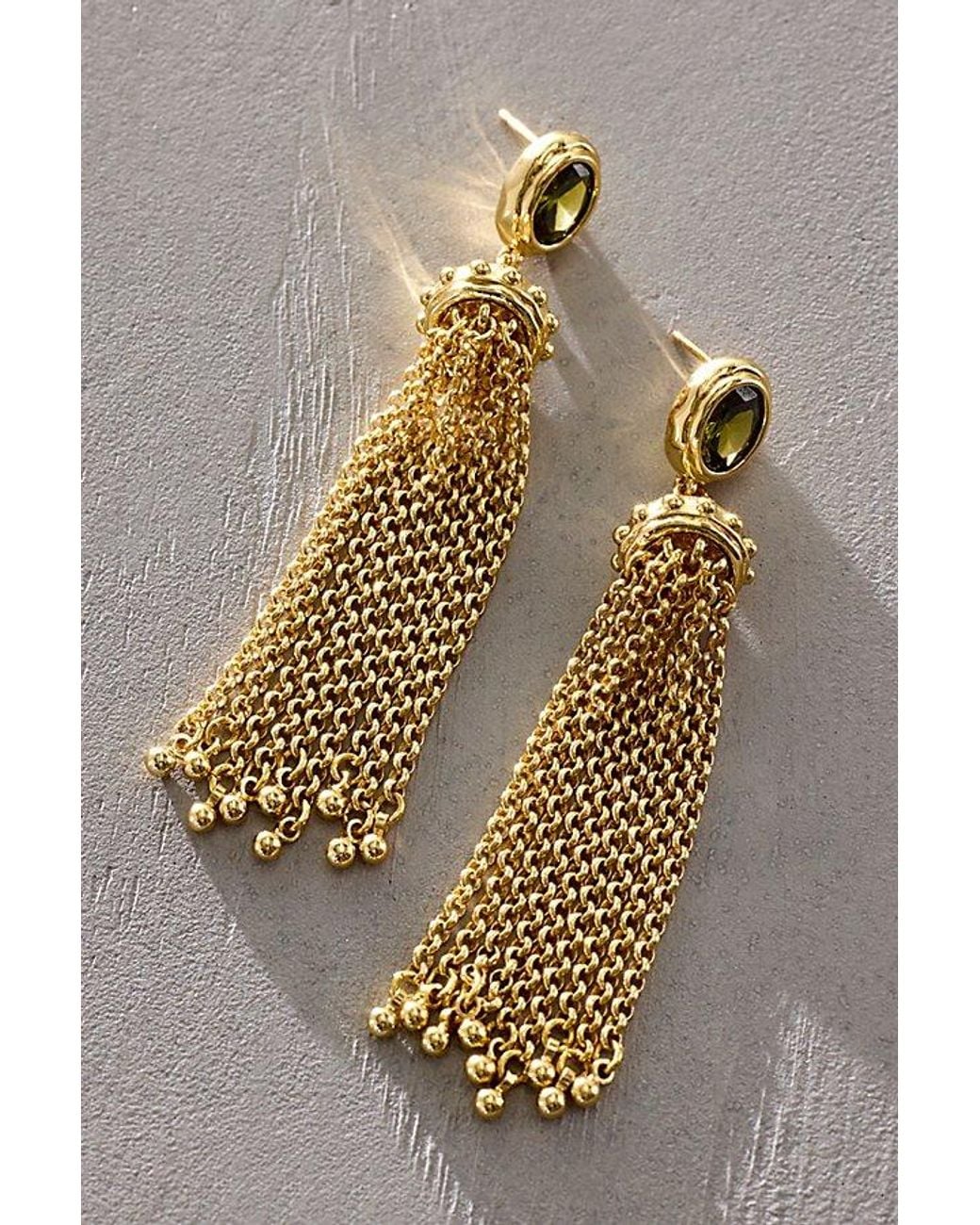 Daisy London Metallic X Free People Ada Tassel Earrings