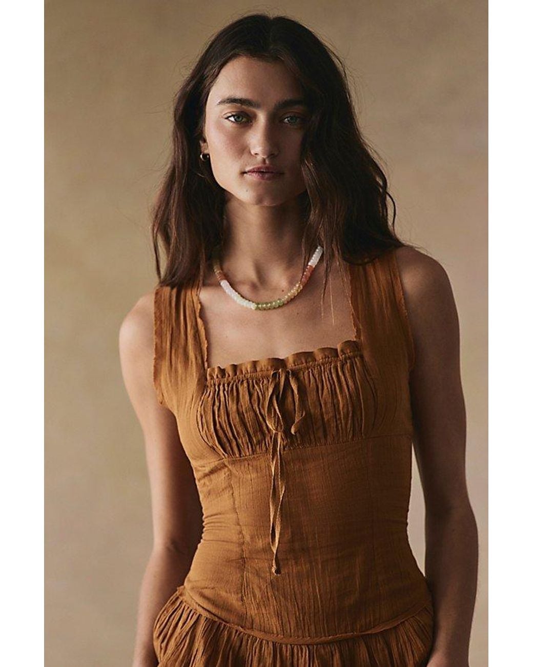 free-est Brown In My Dreams Midi Dress By