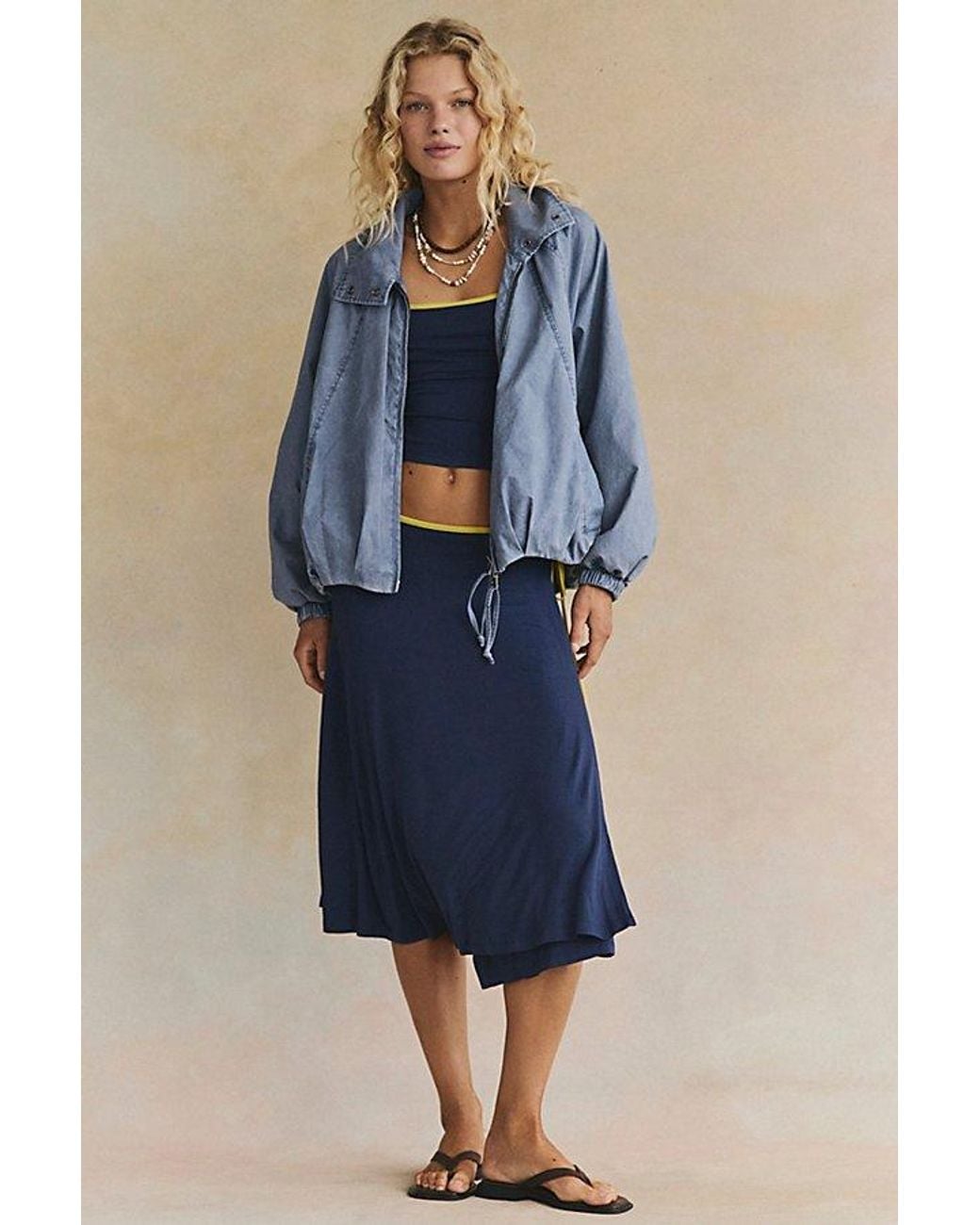 free-est Blue Opal Skirt Set By