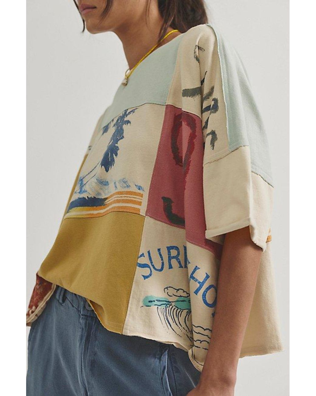 Free People Multicolor Rock The Boat Tee By