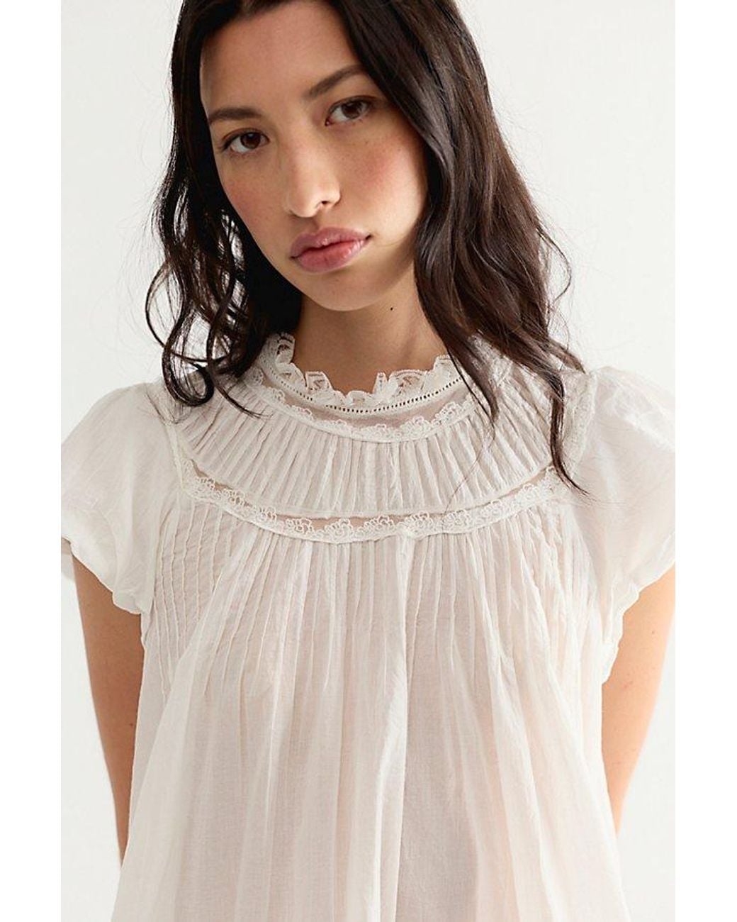 Free People Natural Clarise Mini Dress