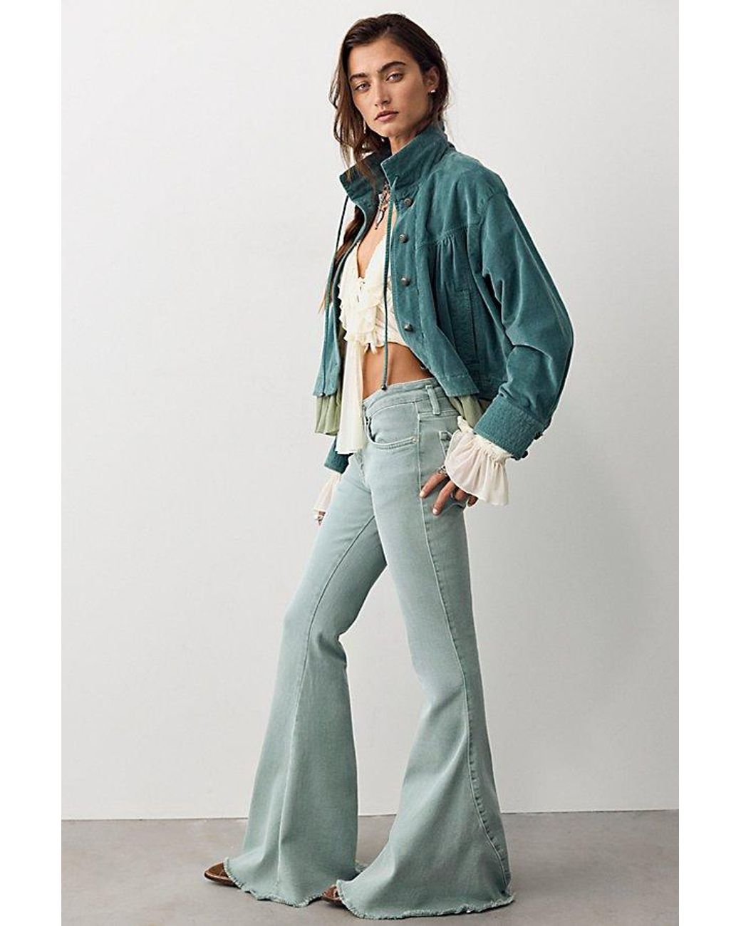 Free People Multicolor We The Free Emre Low-Rise Flare Jeans