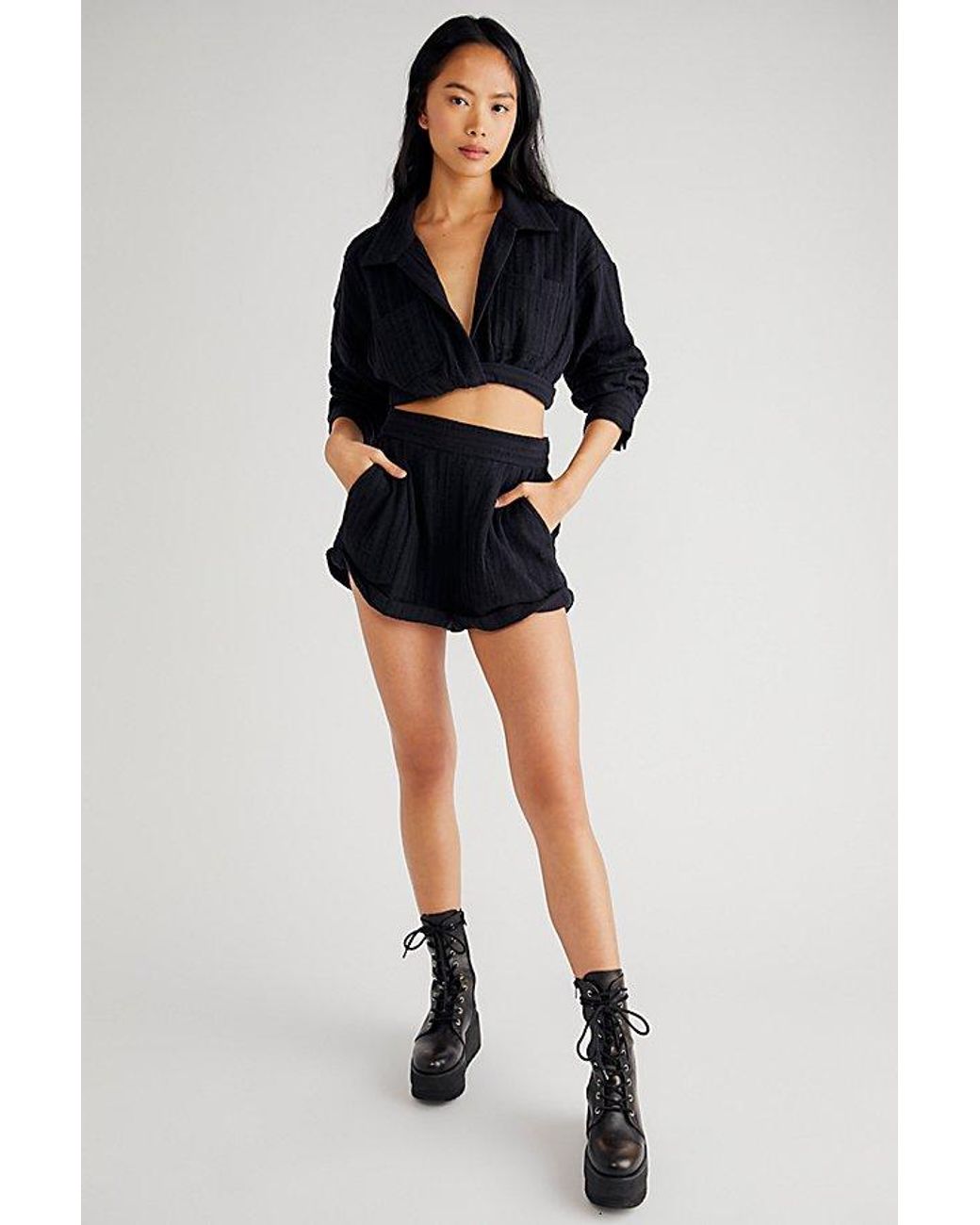 free-est Black Stay Cool Co-ord