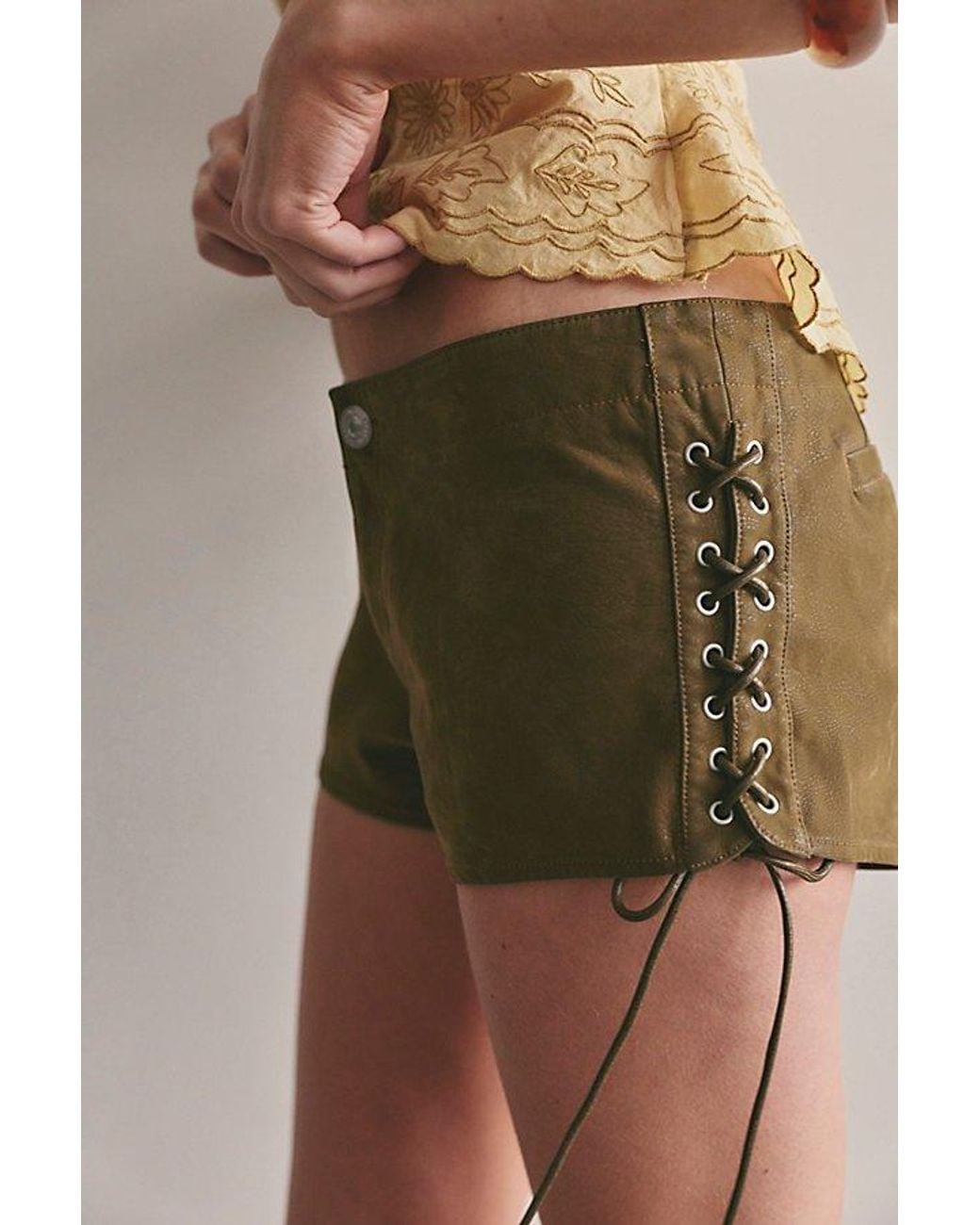 Free People Multicolor Sun Siren Vegan Suede Micro Shorts