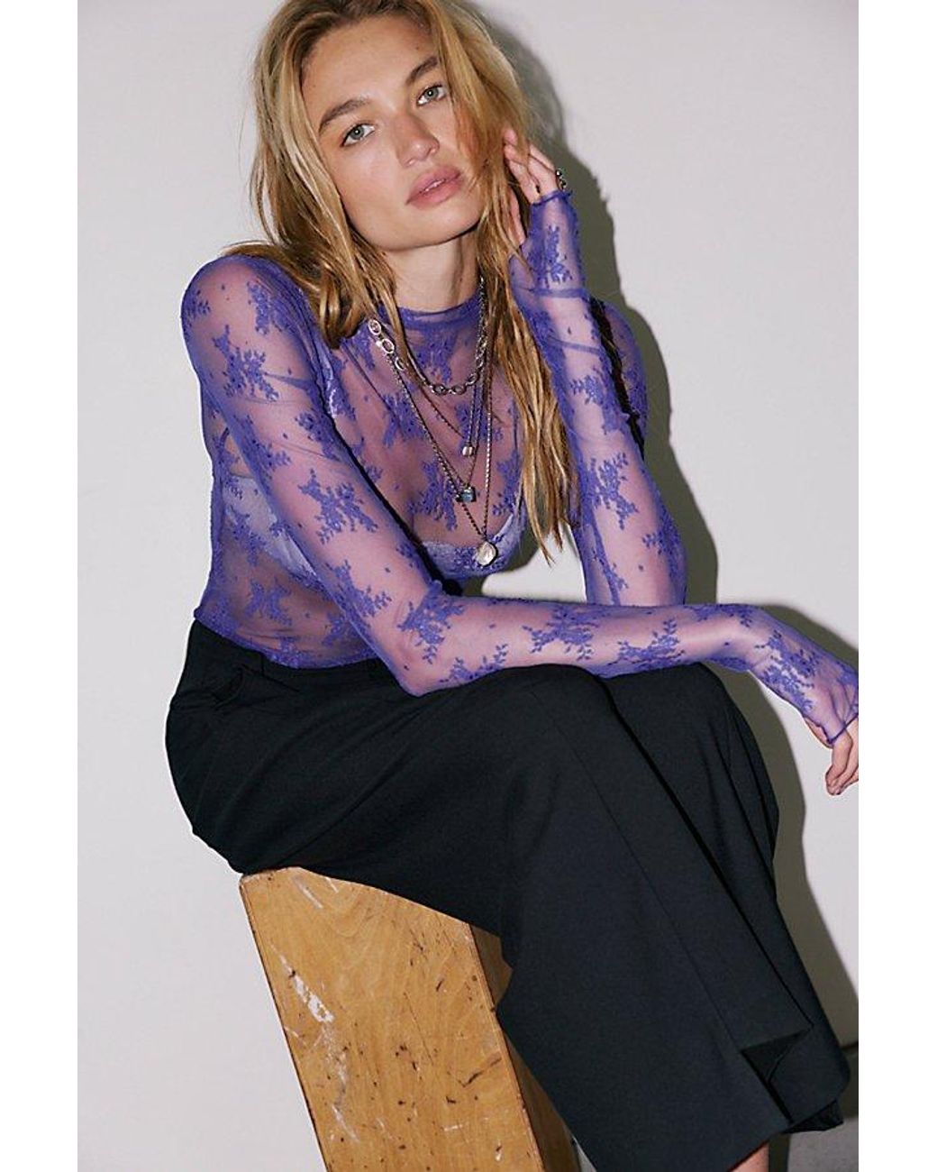 Intimately By Free People Purple Lady Lux Layering Top By