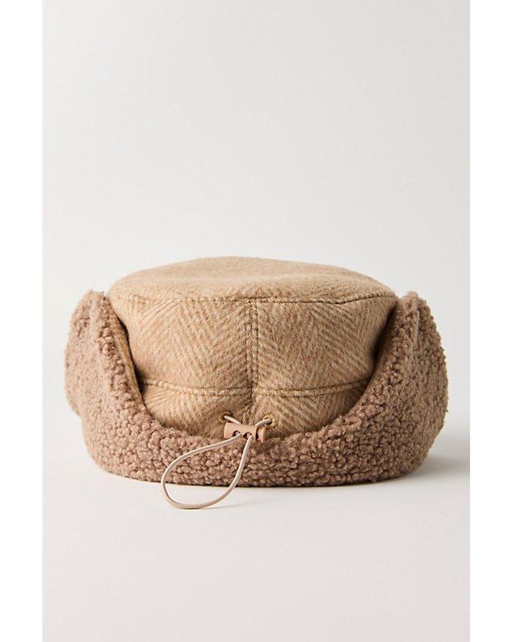 Free People Brown Cozy Convertible Cadet Hat