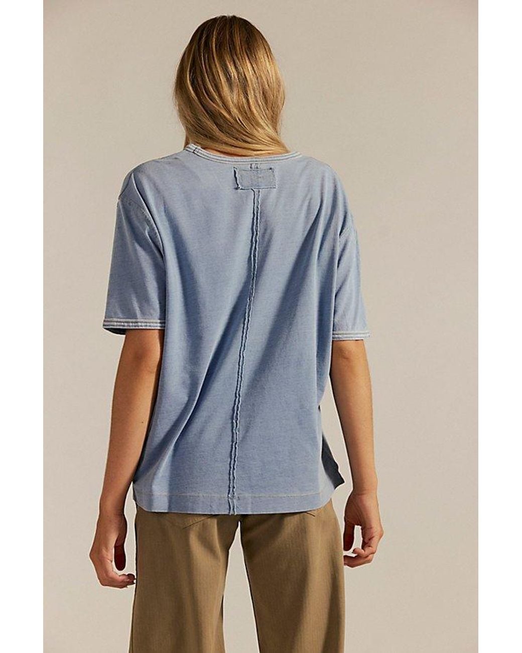 Free People Blue Bad Habit Tee