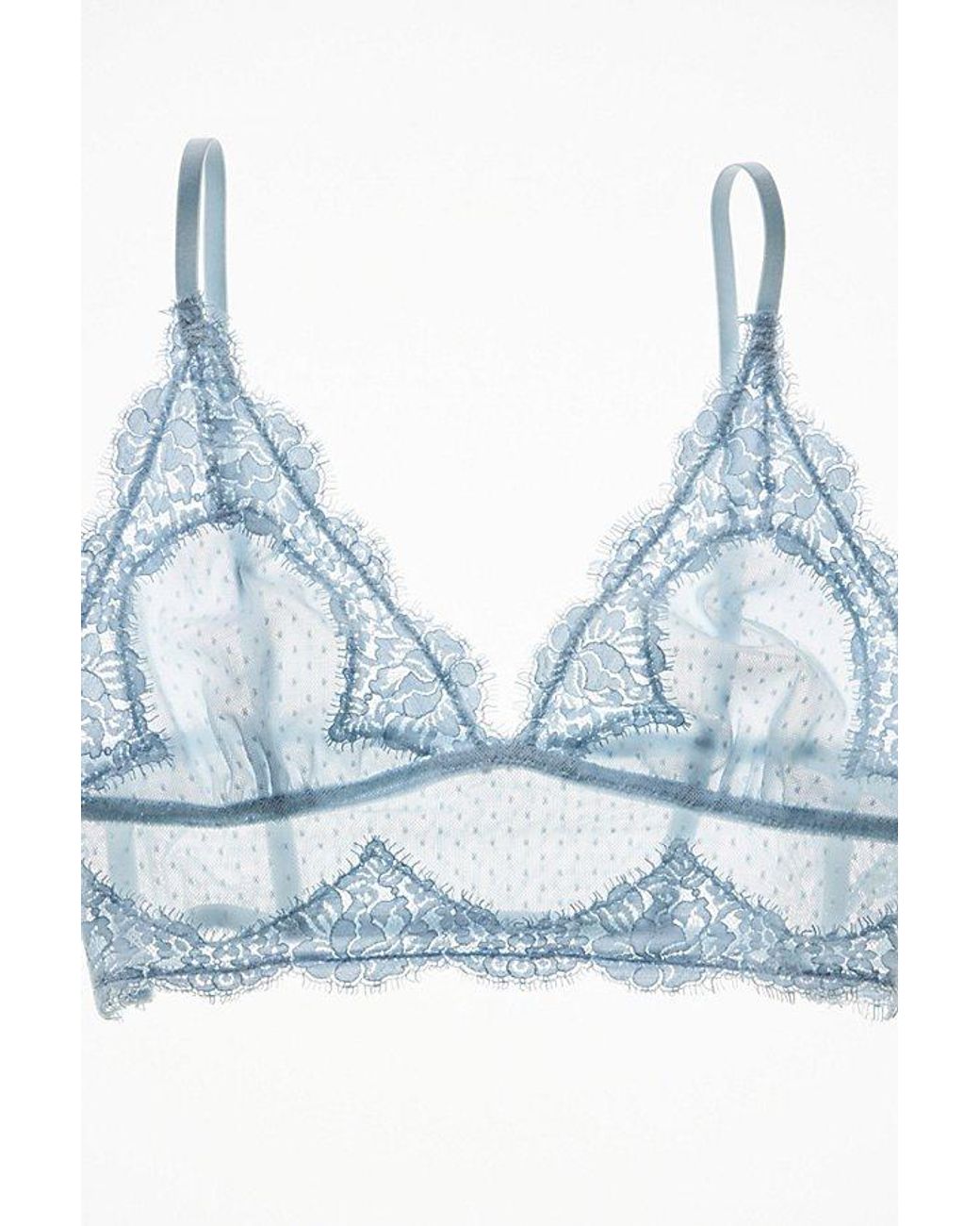 Intimately By Free People Brown Fiona Mesh Longline V-Neck Triangle Bralette By