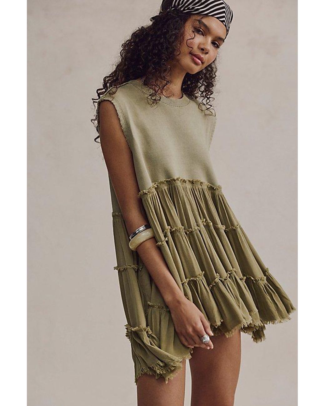 Free People Brown Pixie Babydoll Sweatshirt