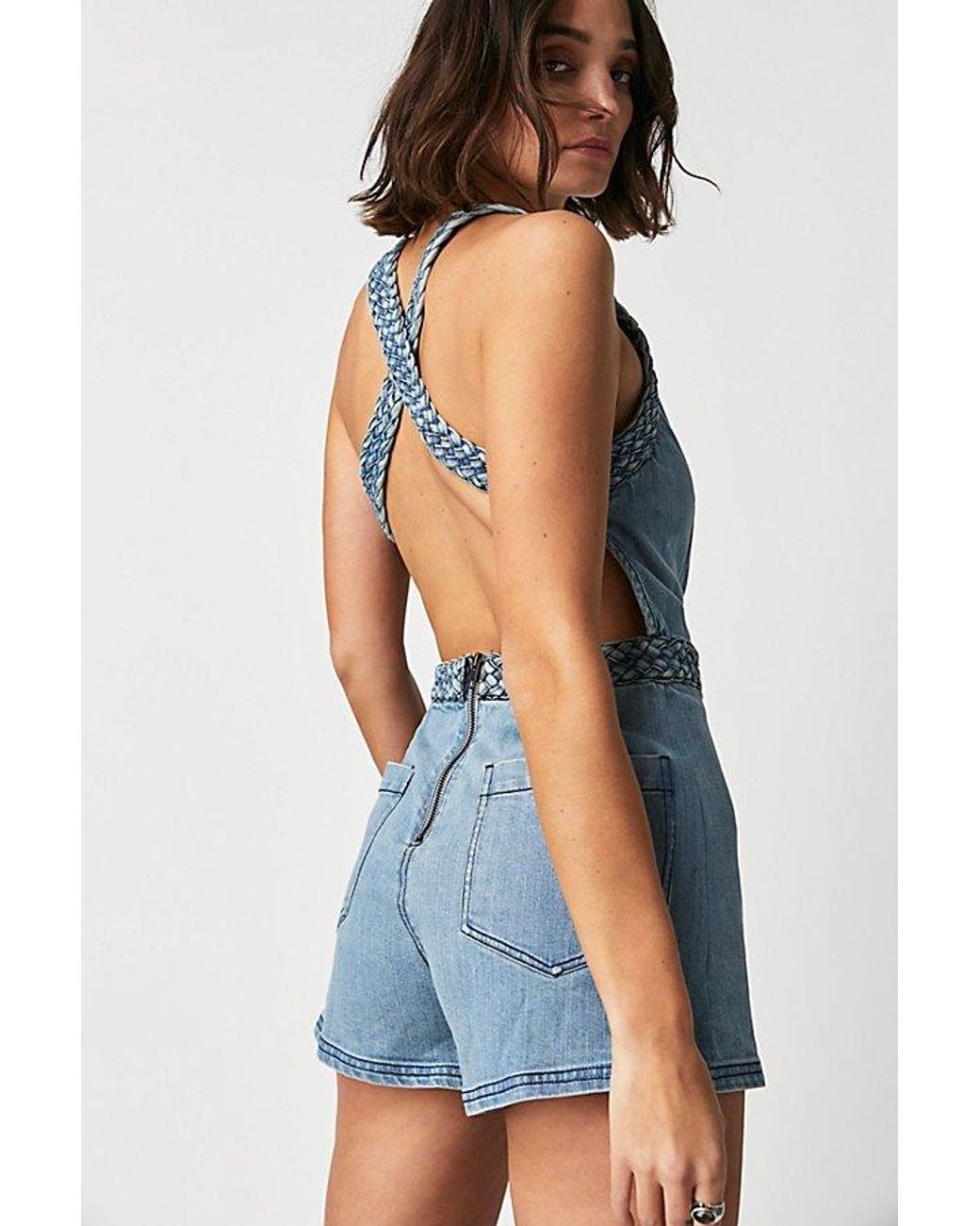 Free people sales blue romper
