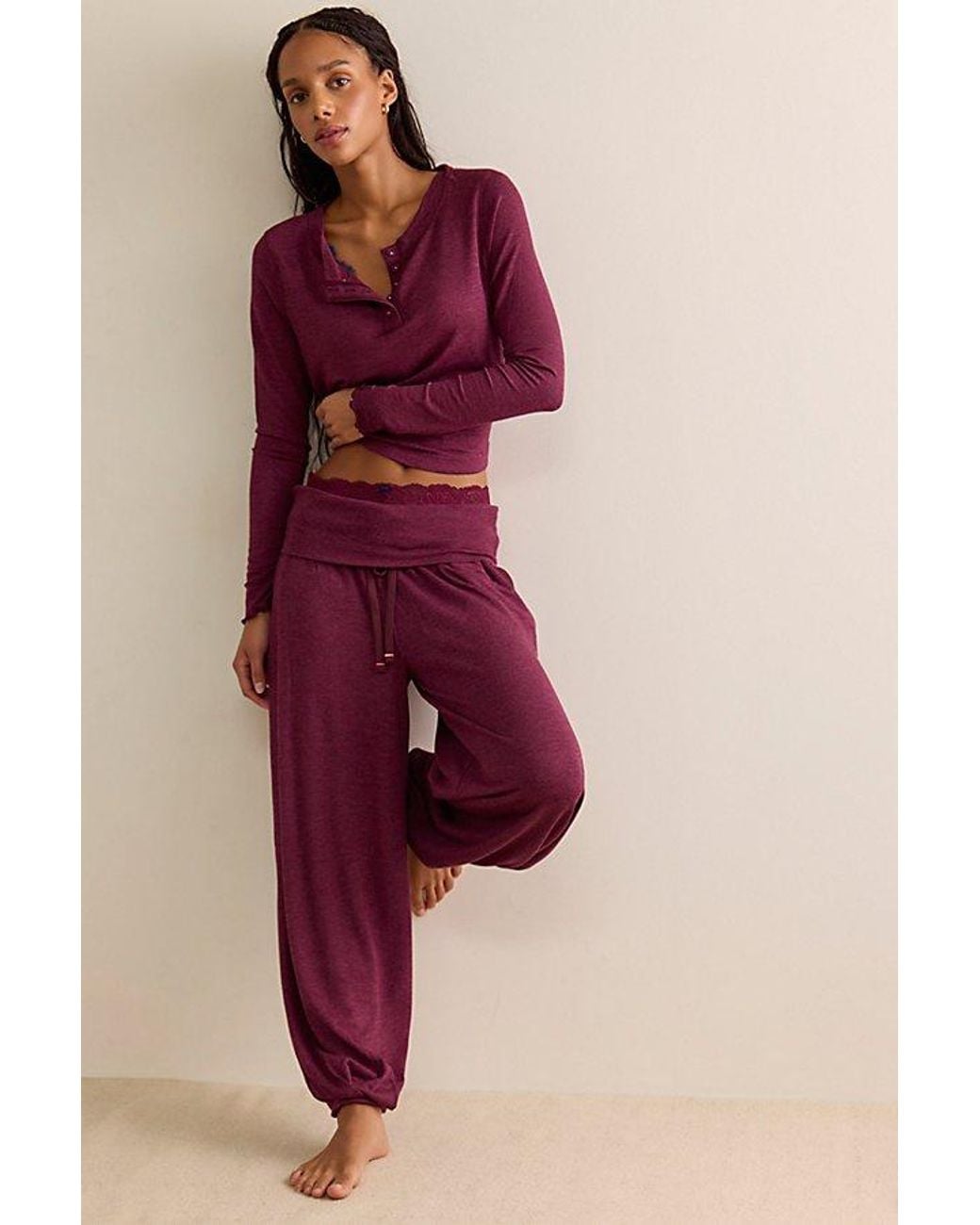 Intimately By Free People Red Dream State Joggers