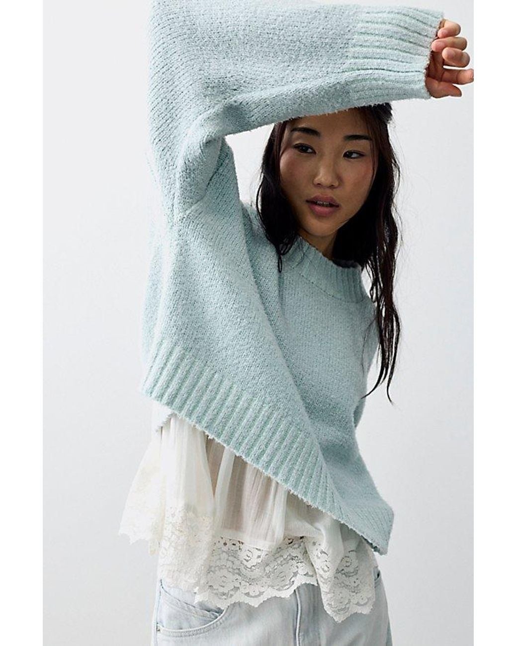 Free People Multicolor Laguna Crew Neck Cotton Pullover