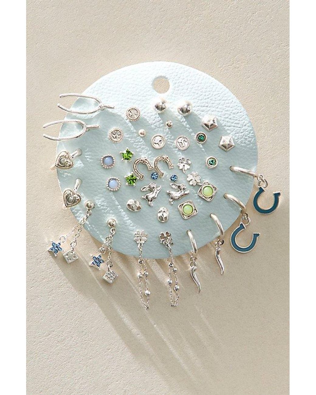 Free People Multicolor Teeny Tiny Mega Stud Earring Set