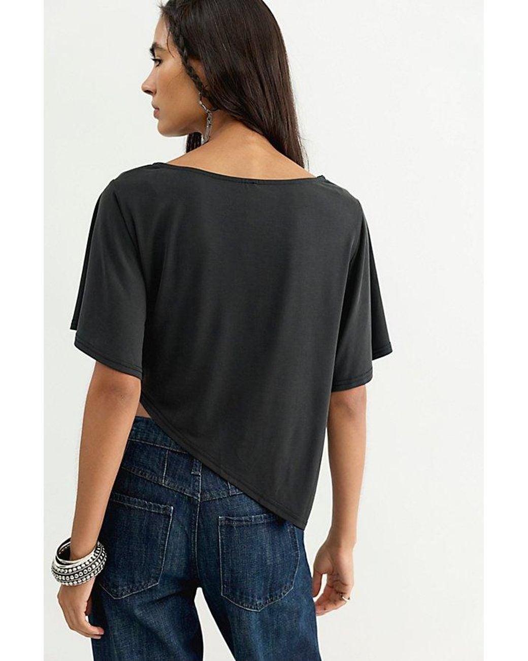 Free People Blue Caught Up Tee