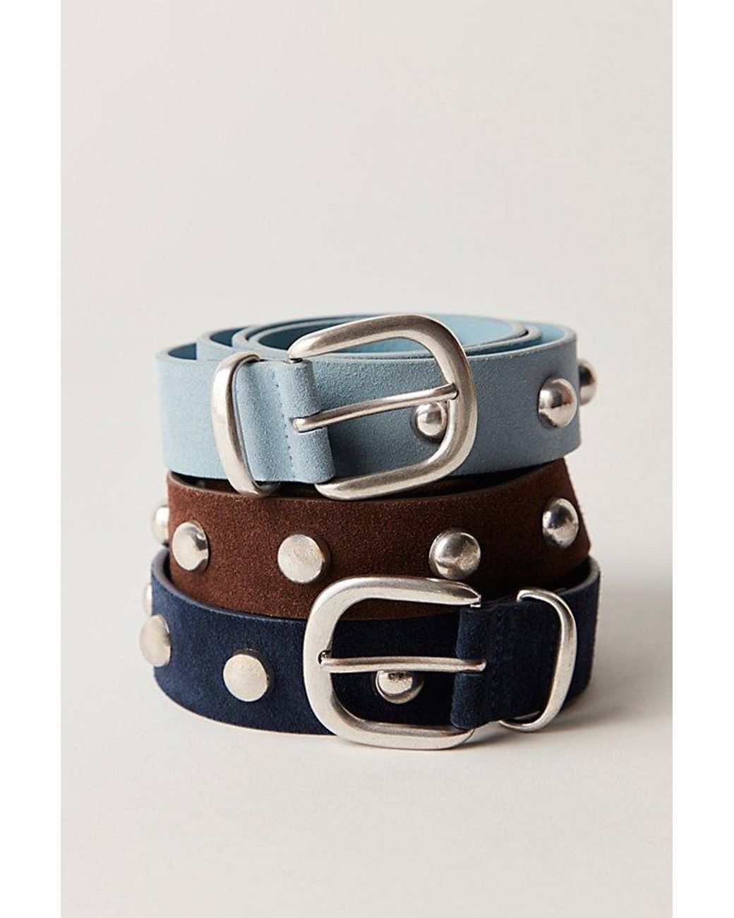 Free People Gray Rhodes Suede Belt