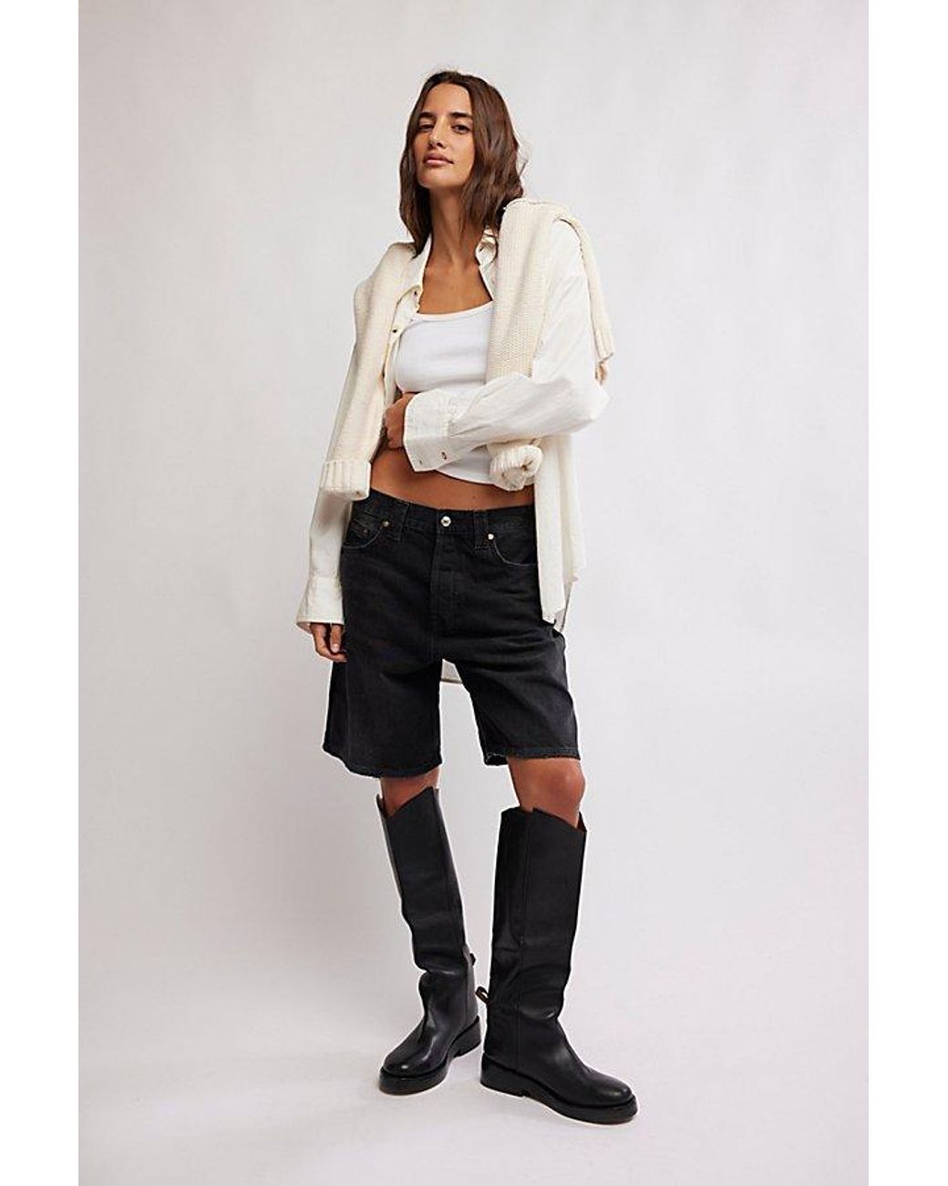 Free People Black Montana Shorts