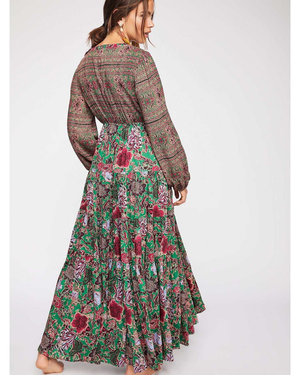 Free People Dove Long Sleeve Maxi Dress in Green | Lyst Free People Dove Long Sleeve Maxi Dress in Green | Lyst