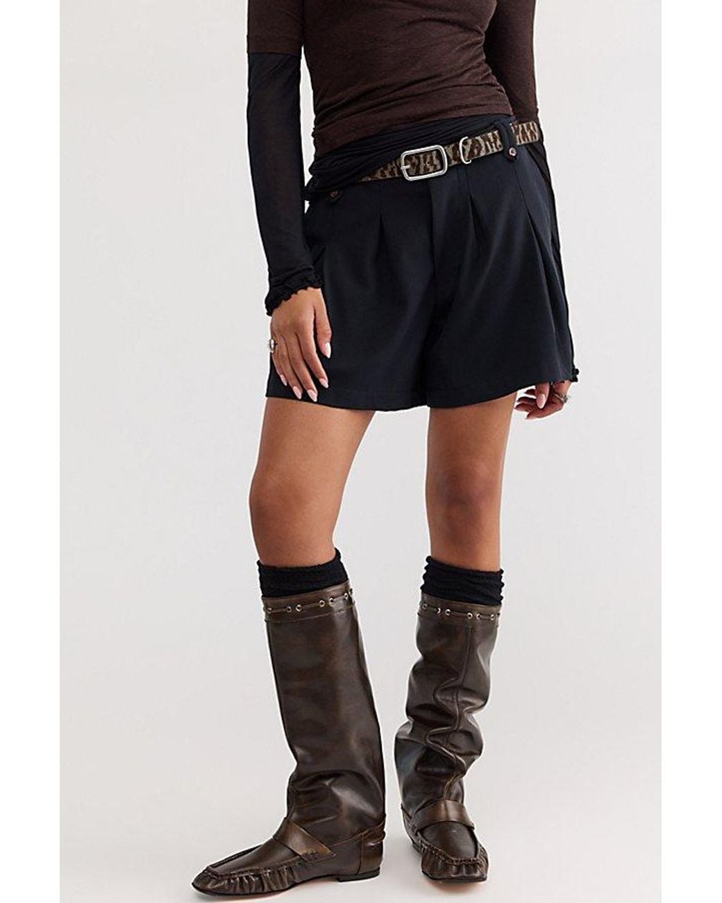 Miista Black Kali Loafer Tall Boots