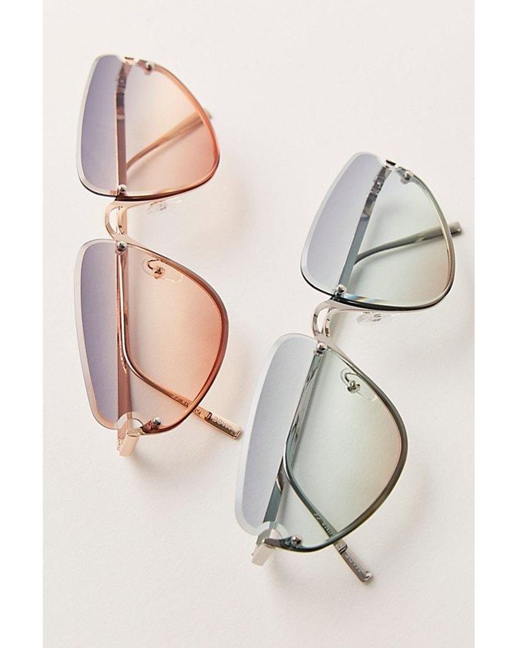 Free People Multicolor Bennie Rimless Sunglasses