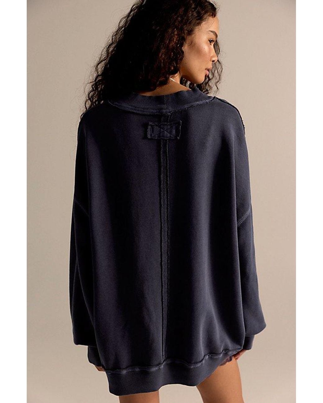 Free People Blue Palm Springs Pullover