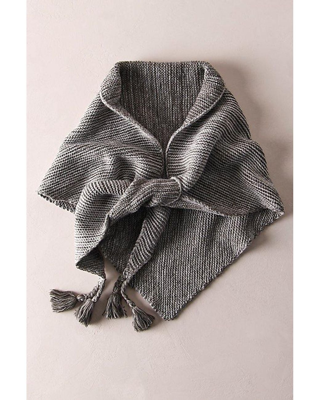 Free People Gray So Marled Shawl