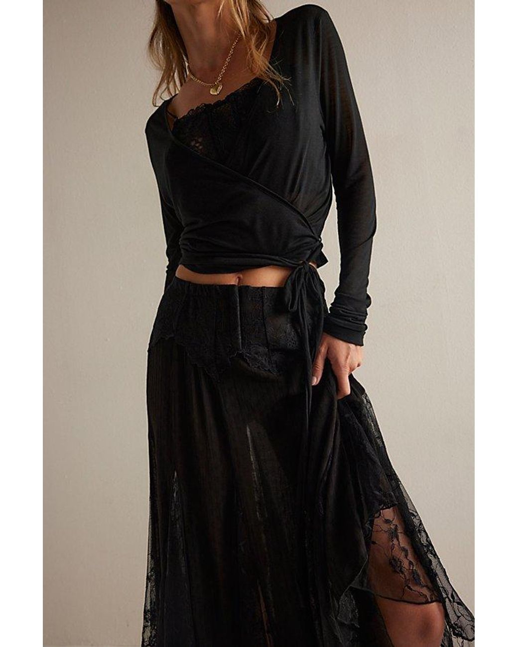Intimately By Free People Brown Nice To Meet You Maxi Slip Skirt By