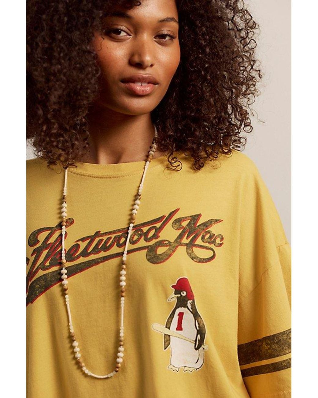 Daydreamer Yellow Fleetwood Mac Baseball Tee