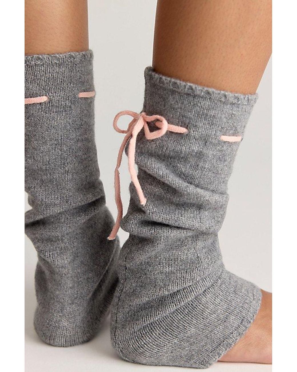 High Heel Jungle Gray Jenna Cozy Bow Leg Warmers By