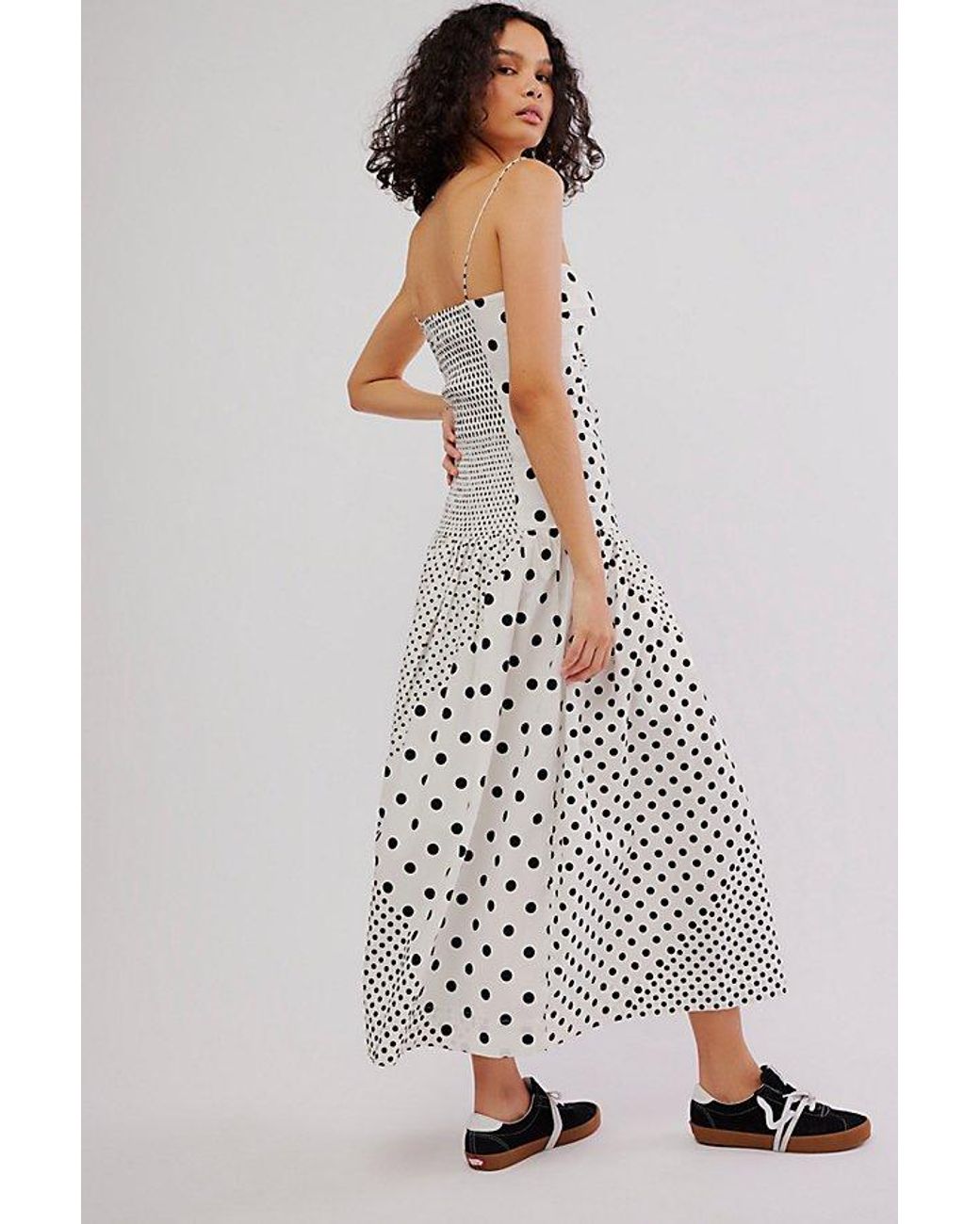 SWF Fitted Midi Dress in Gray | Lyst