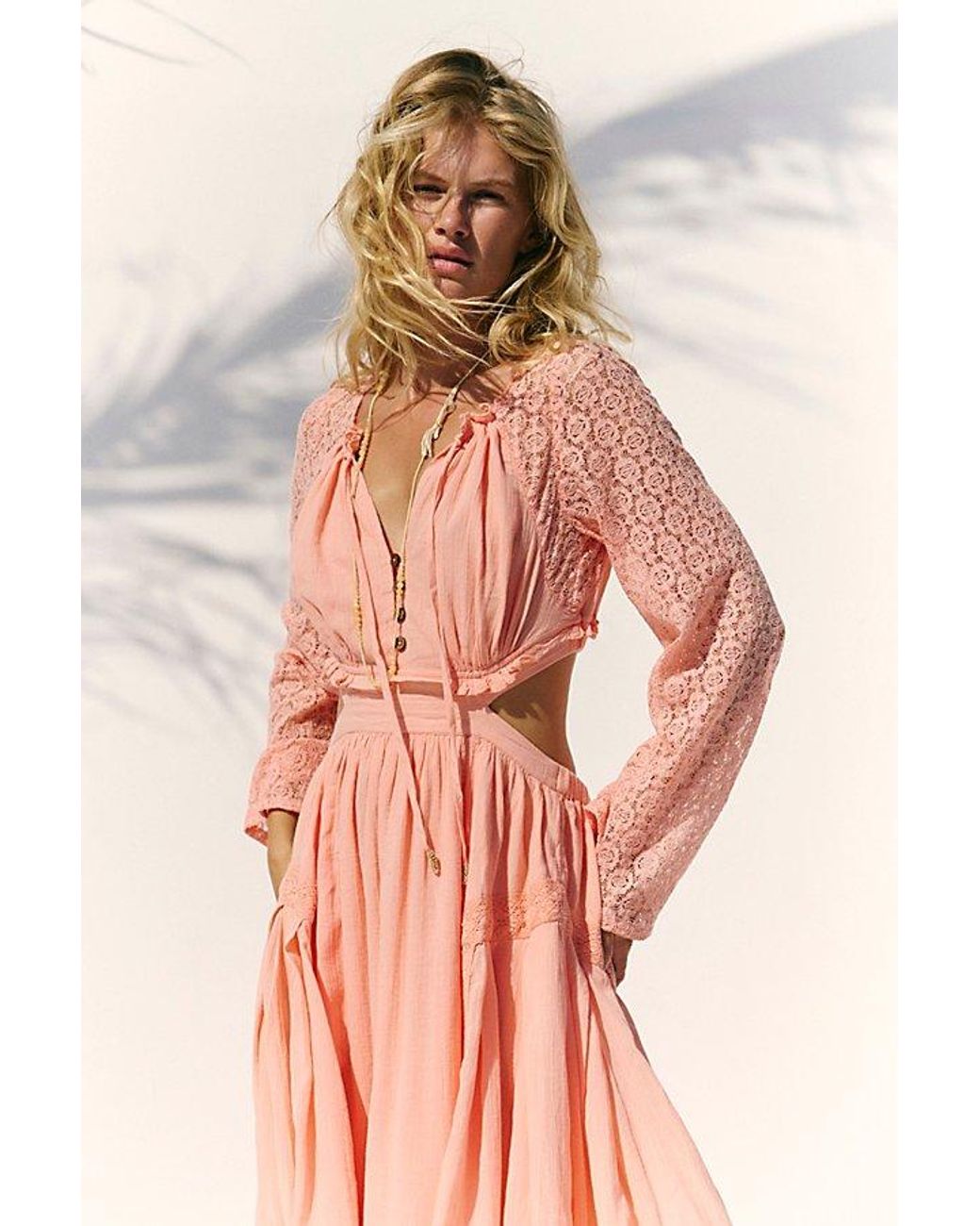 free-est Pink Lacie Maxi Dress By