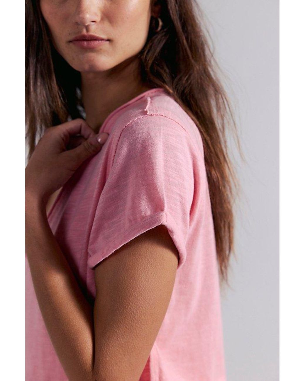 Free People Pink Take 2 Tee