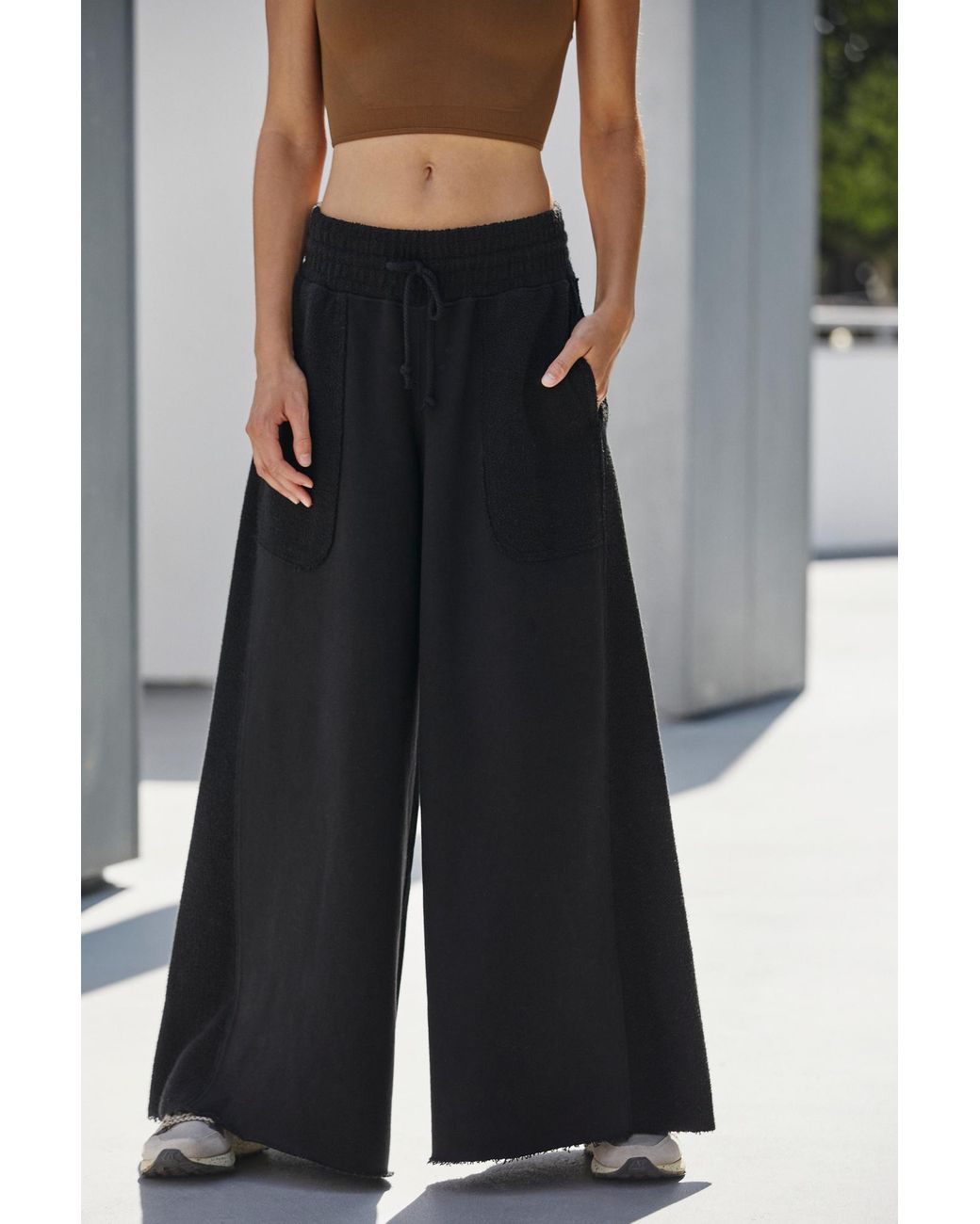 Cotton Upbeat Wide Leg Trousers 