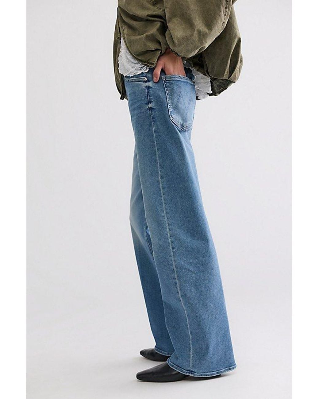 Mother Blue The Mid Rise Lasso Sneak Jeans
