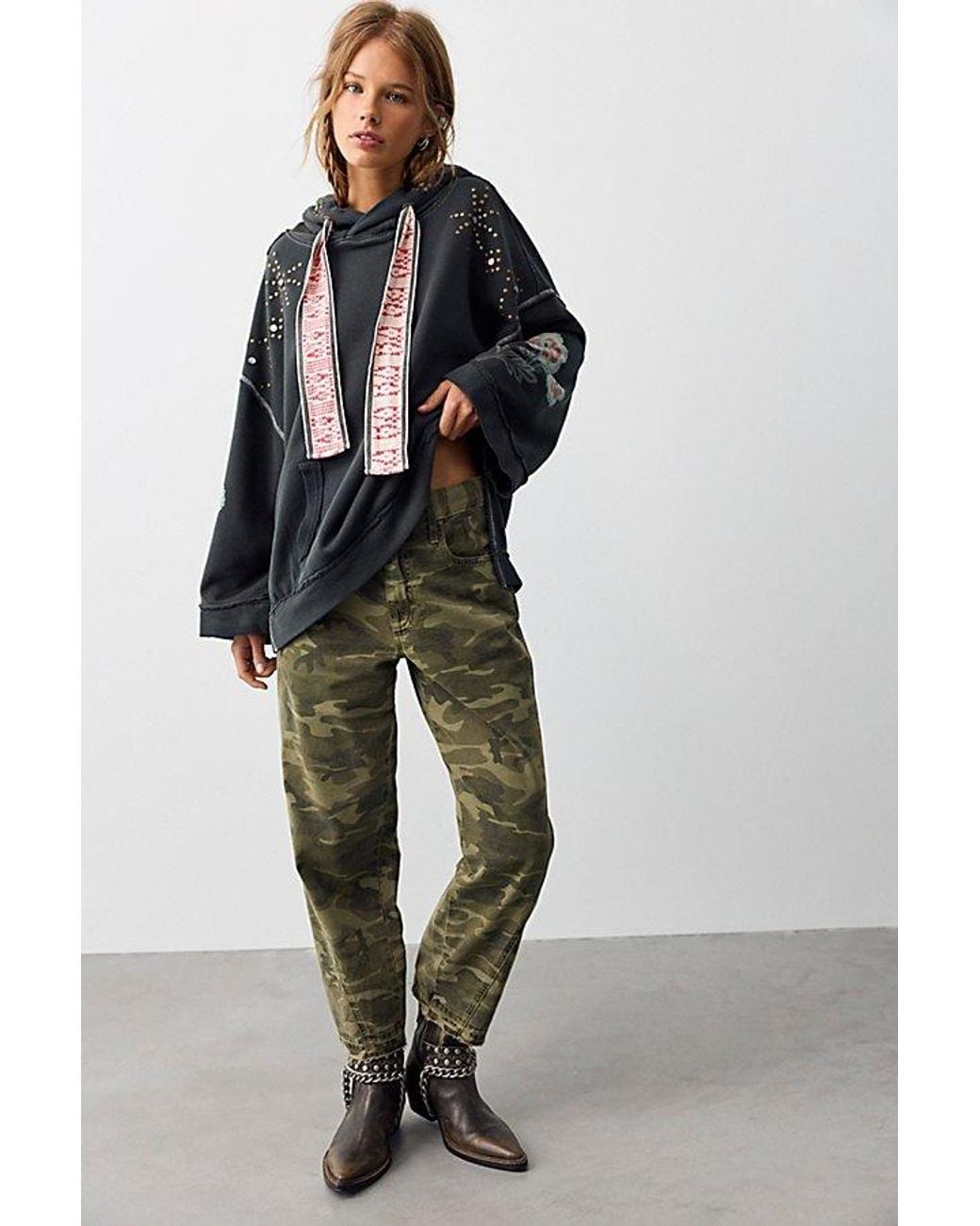 Free People Black Bejeweled Pullover