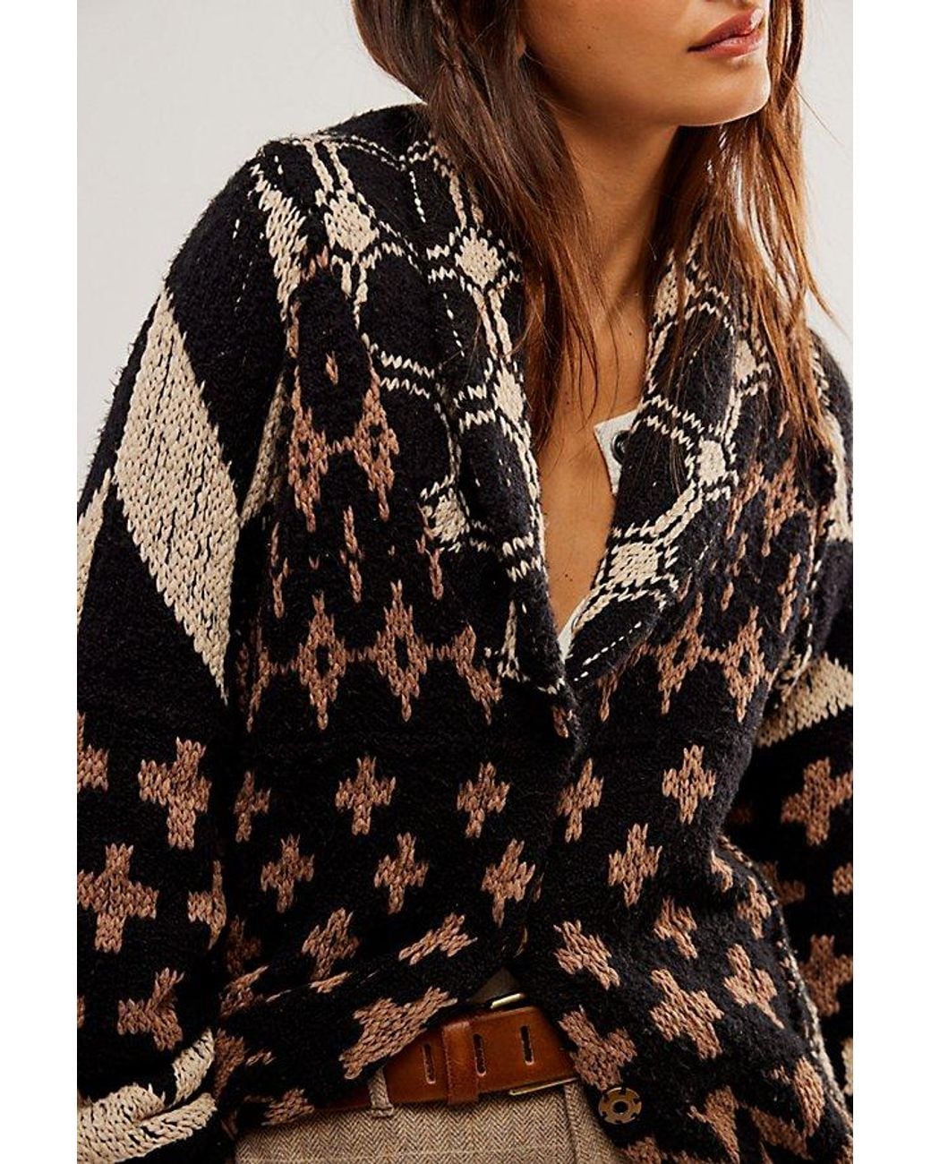 Free People Bright Optimistic Cardi in Black | Lyst