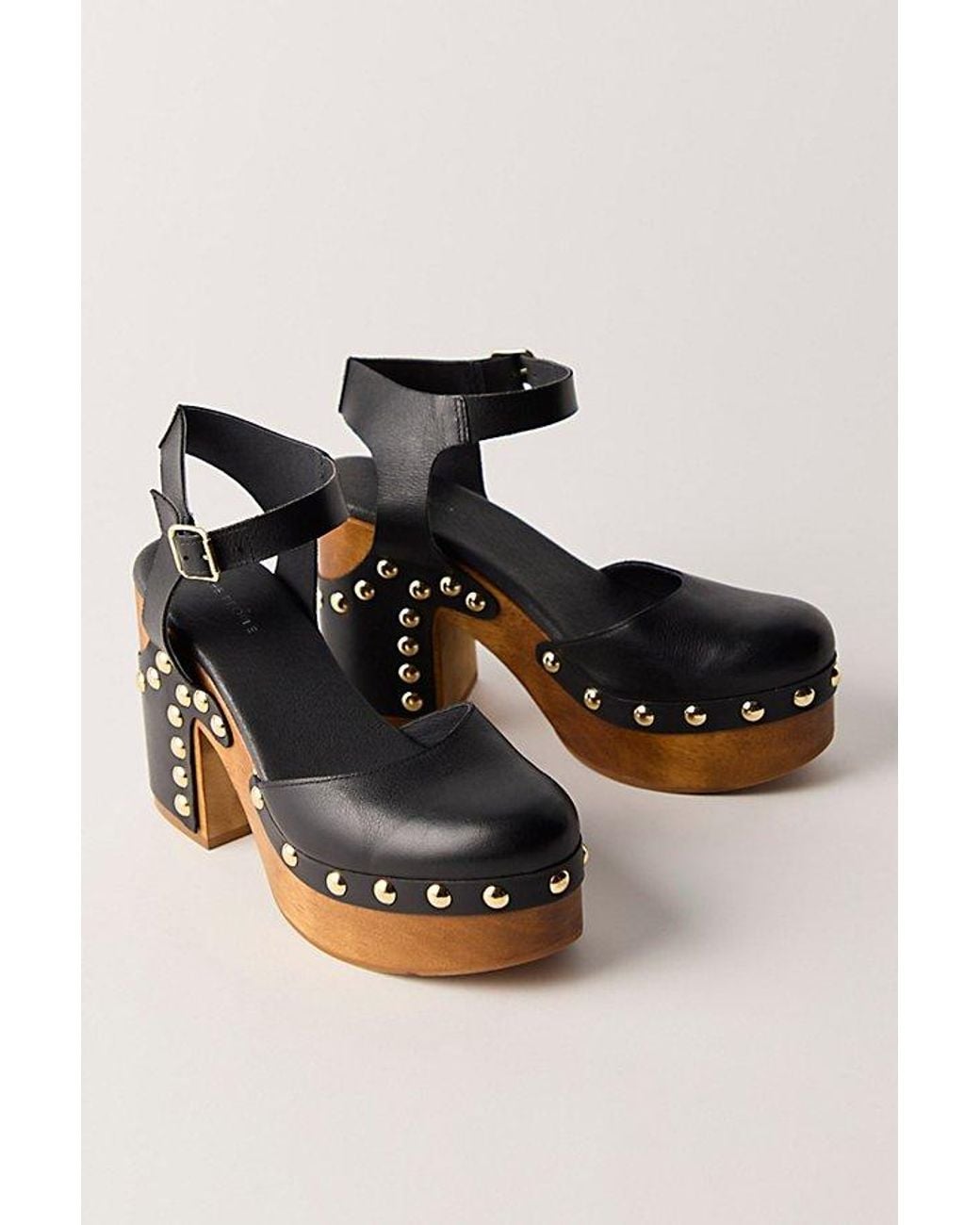 Free People Purple Cecelia Studded Clogs