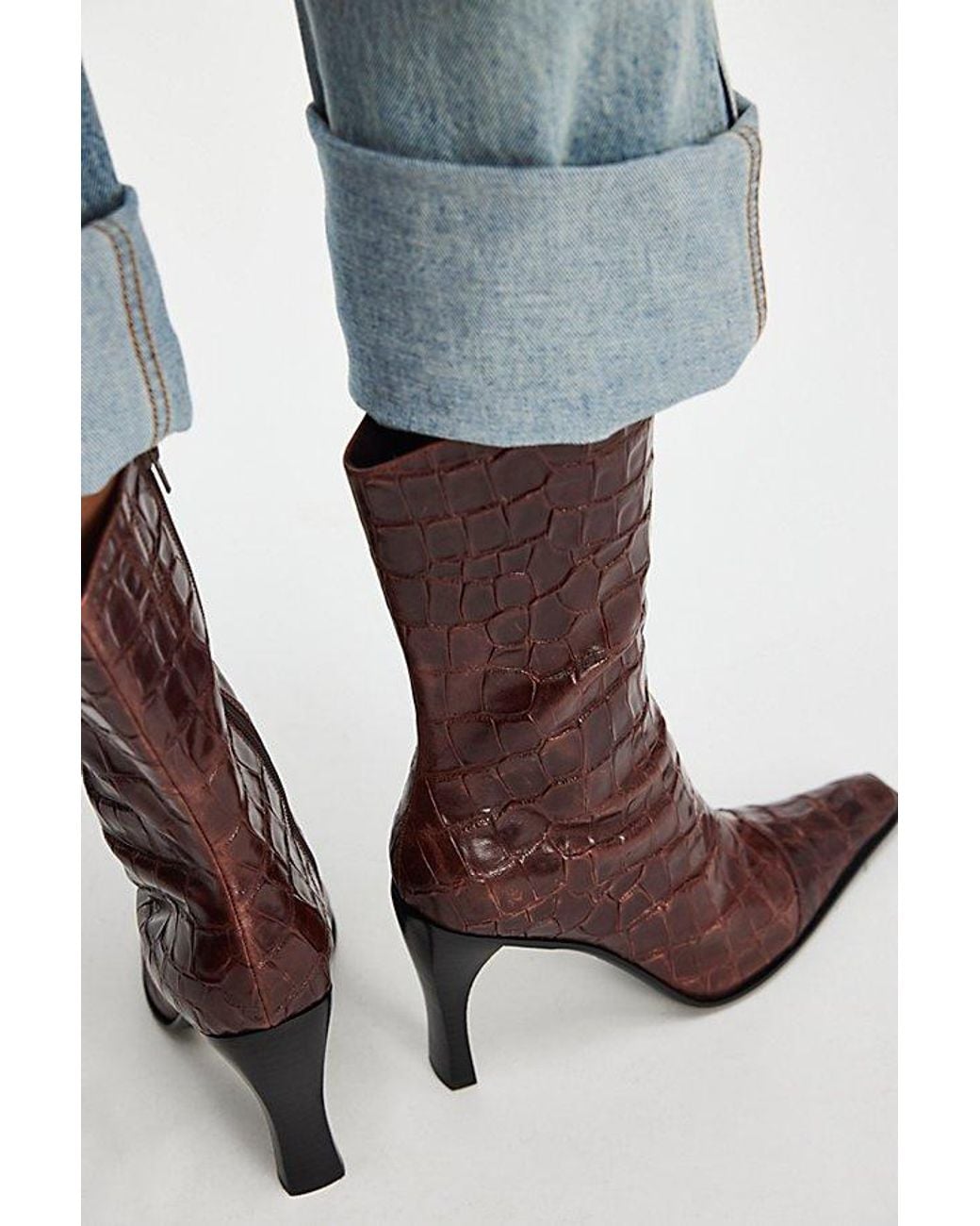 Jeffrey Campbell Brown Sweet Talker Snip Toe Boots